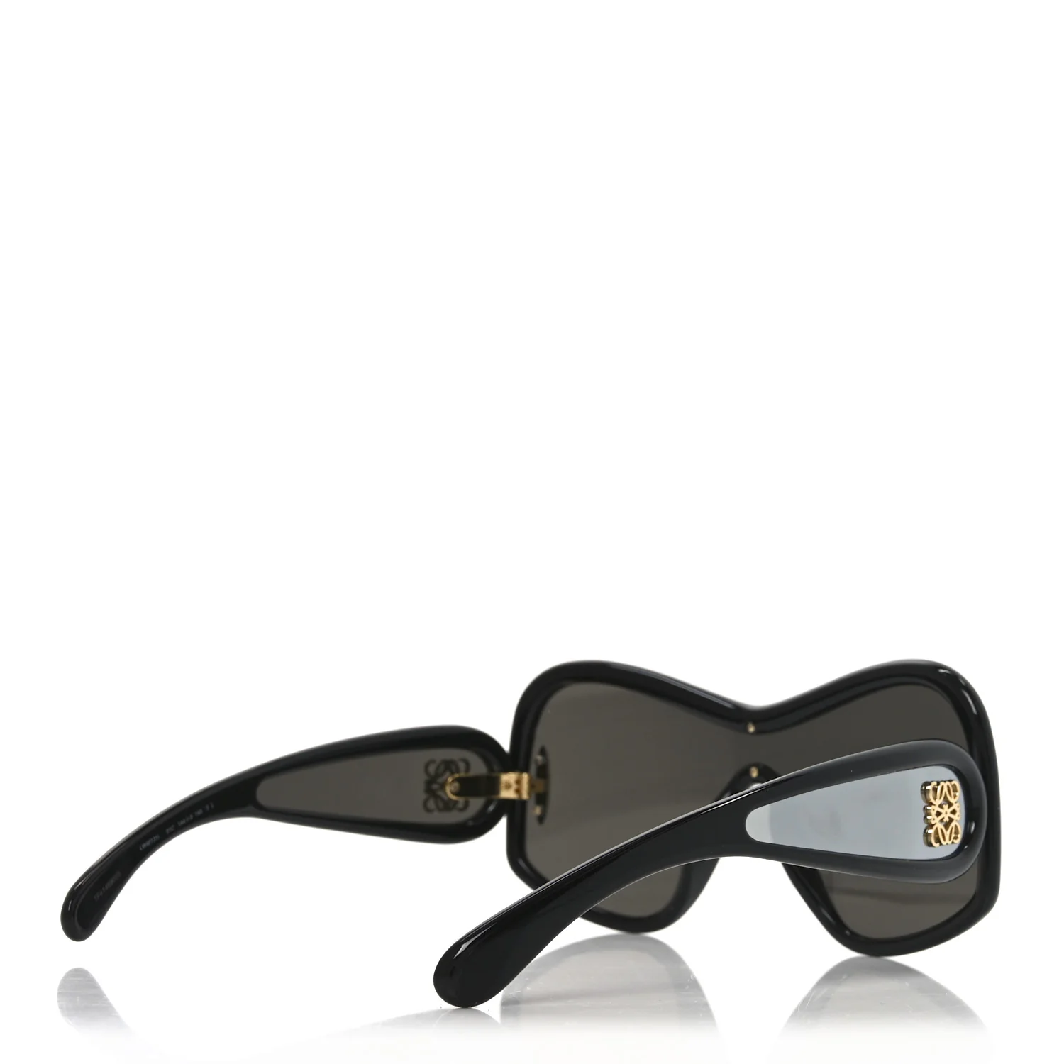 Acetate Mirror Mask Sunglasses LW40131I Black Smoke - Image 4