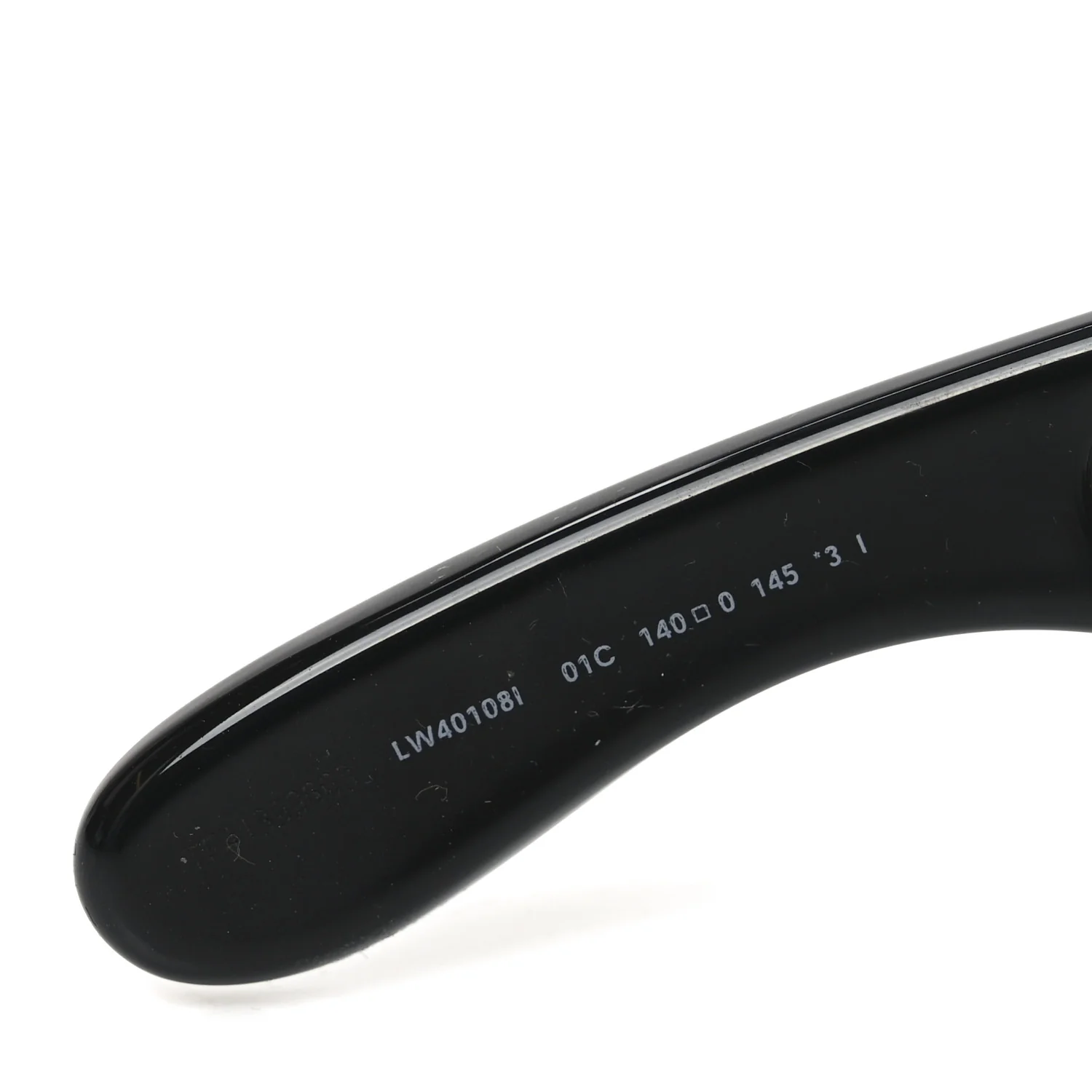 Acetate Mirrored Anagram Wave Mask Sunglasses LW40108I Black - Image 6