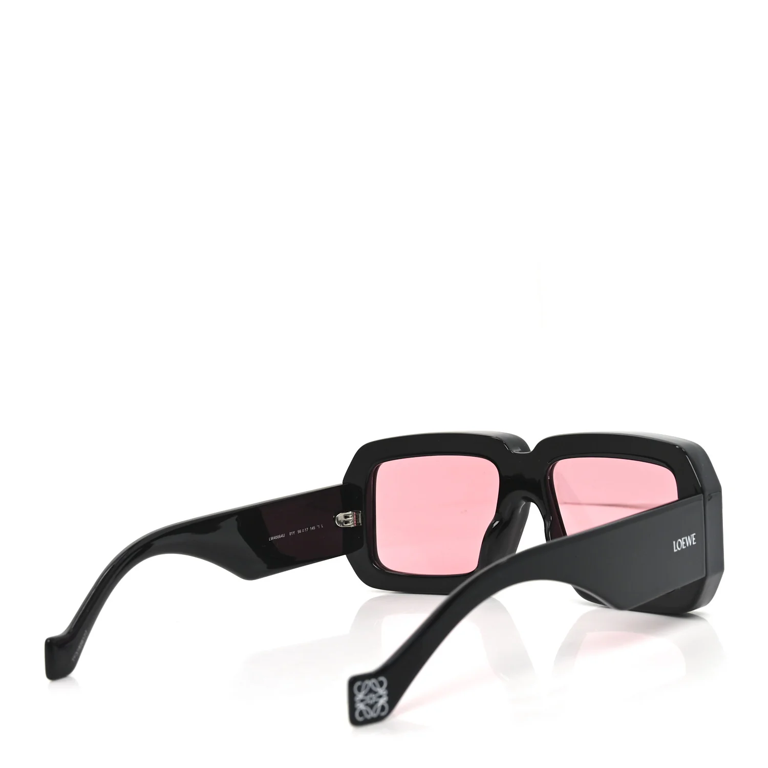 Acetate Paula's Ibiza Dive In Mask Sunglasses LW40064U Black Pink - Image 4