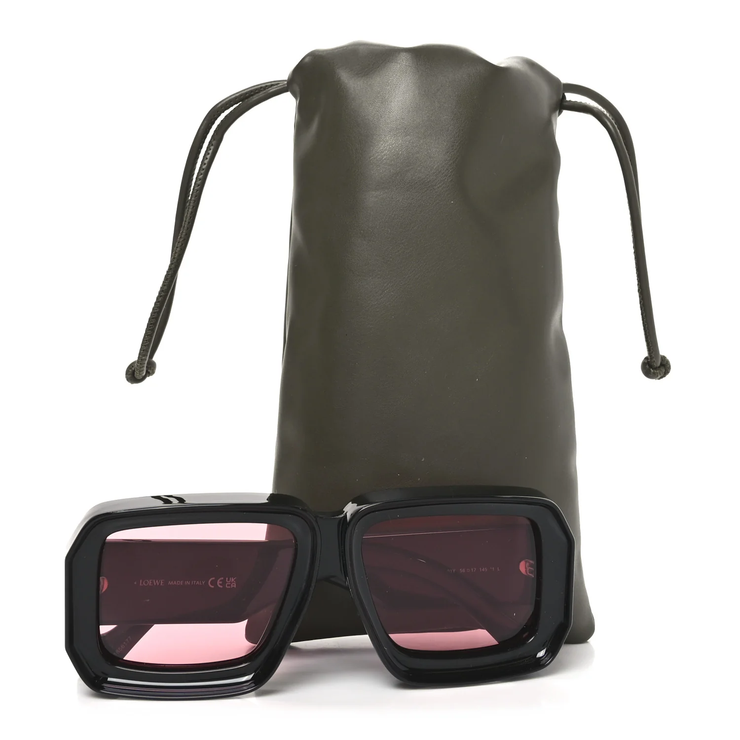 Acetate Paula's Ibiza Dive In Mask Sunglasses LW40064U Black Pink - Image 7
