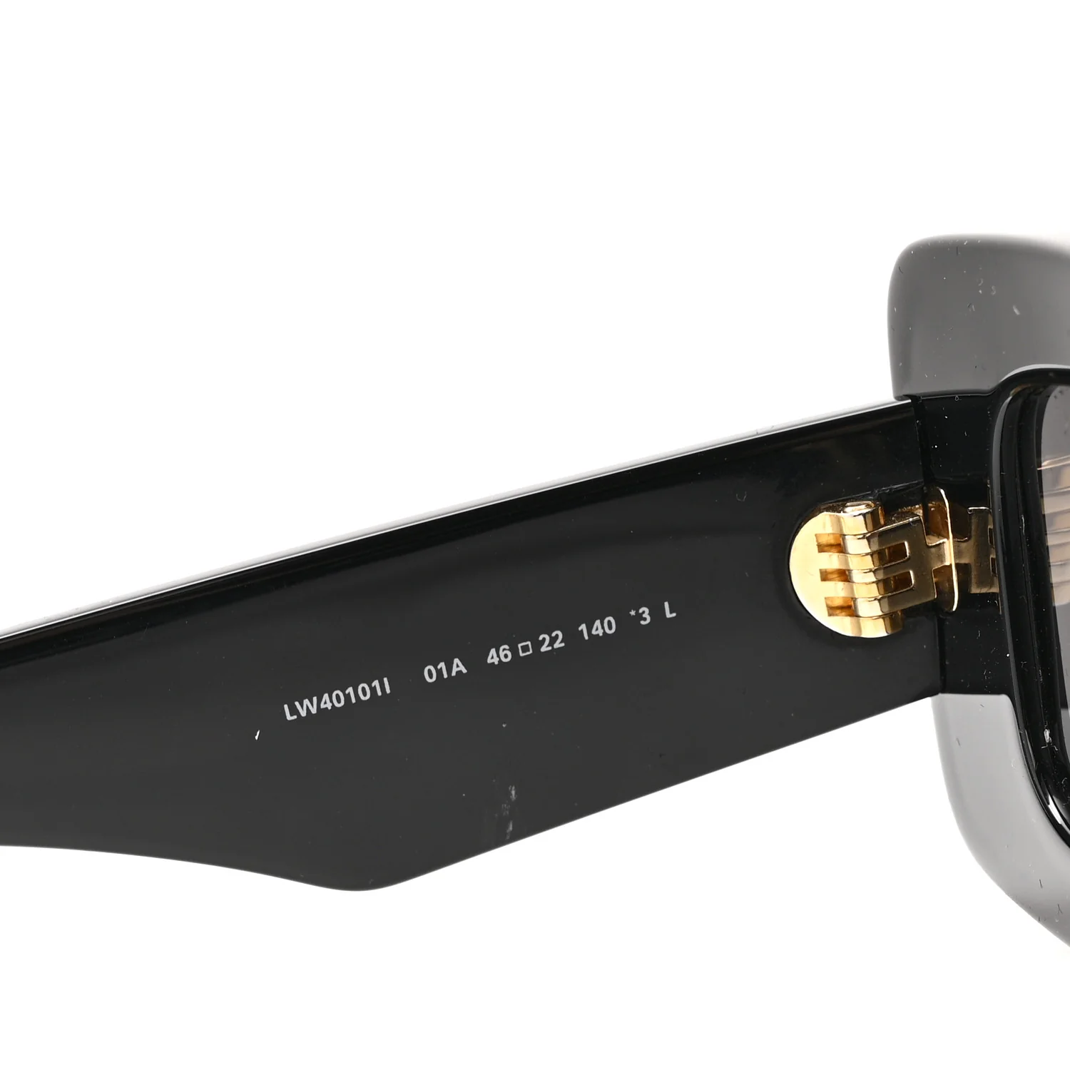Acetate Rectangular Sunglasses LW40101I Black - Image 6