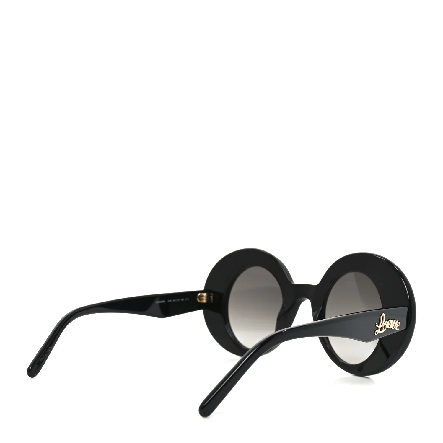 Acetate Round Sunglasses LW40089I Black - Image 4