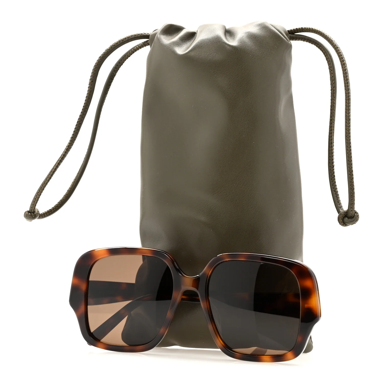 Acetate Square Sunglasses LW40134U Tortoise - Image 13