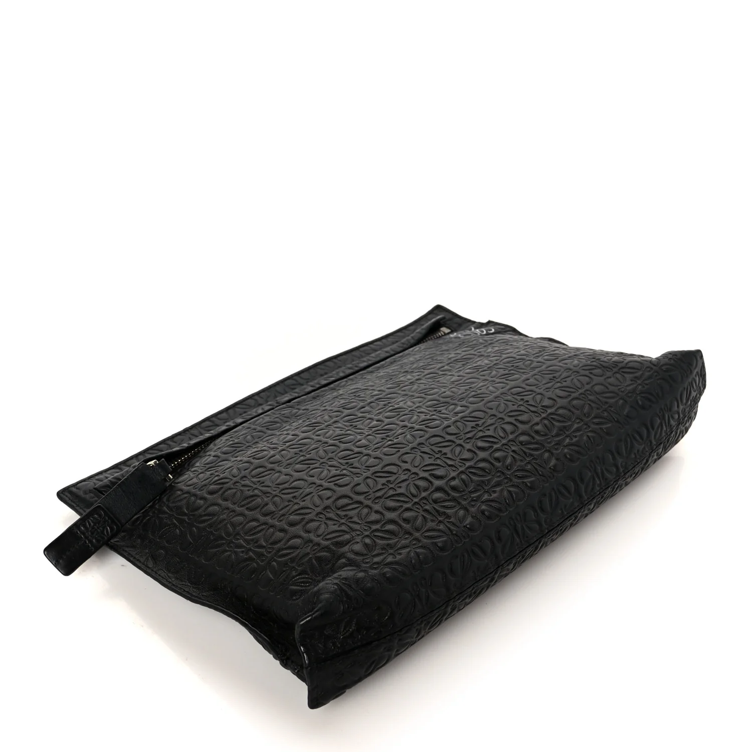Calfskin Embossed Repeat T Pouch Black - Image 4