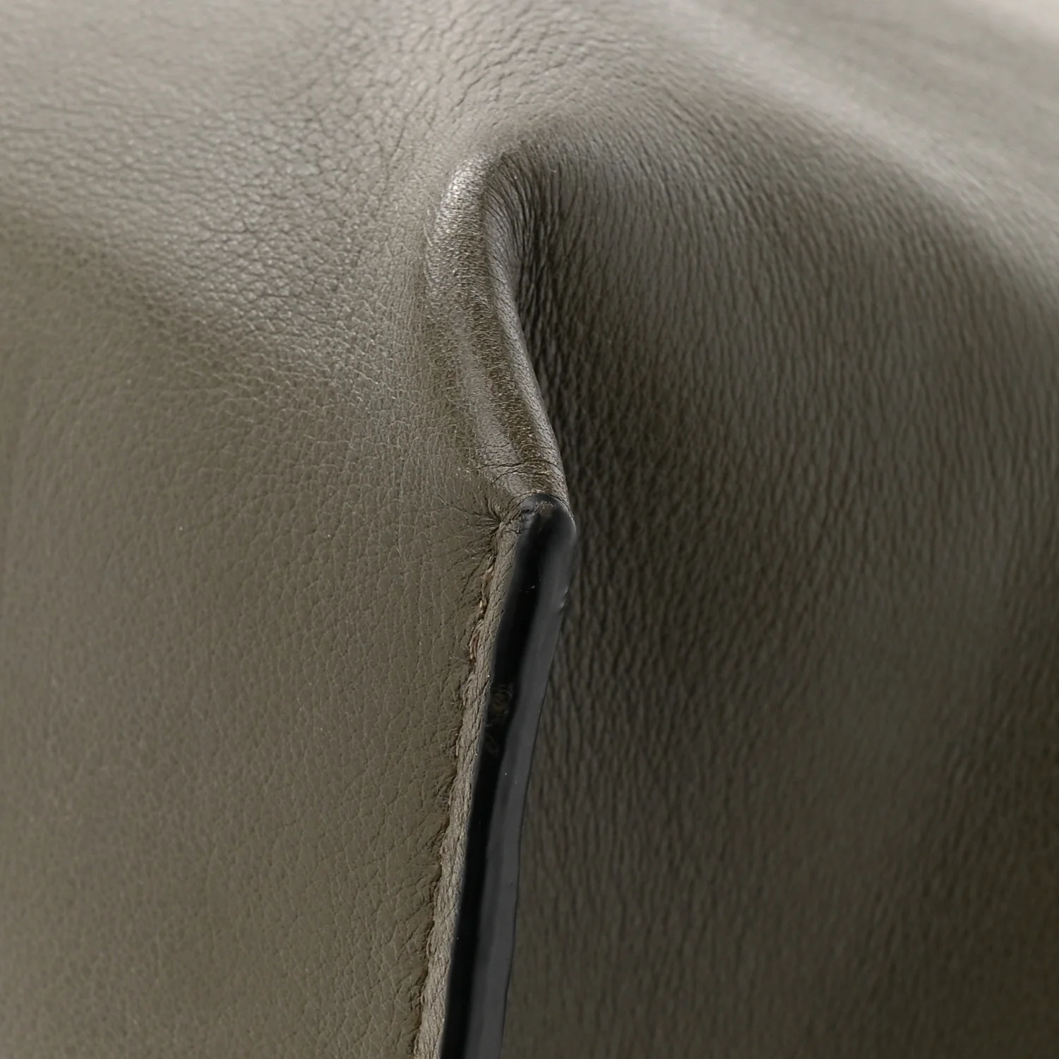 Calfskin Flamenco Knot XL Shoulder Bag Khaki Green - Image 12