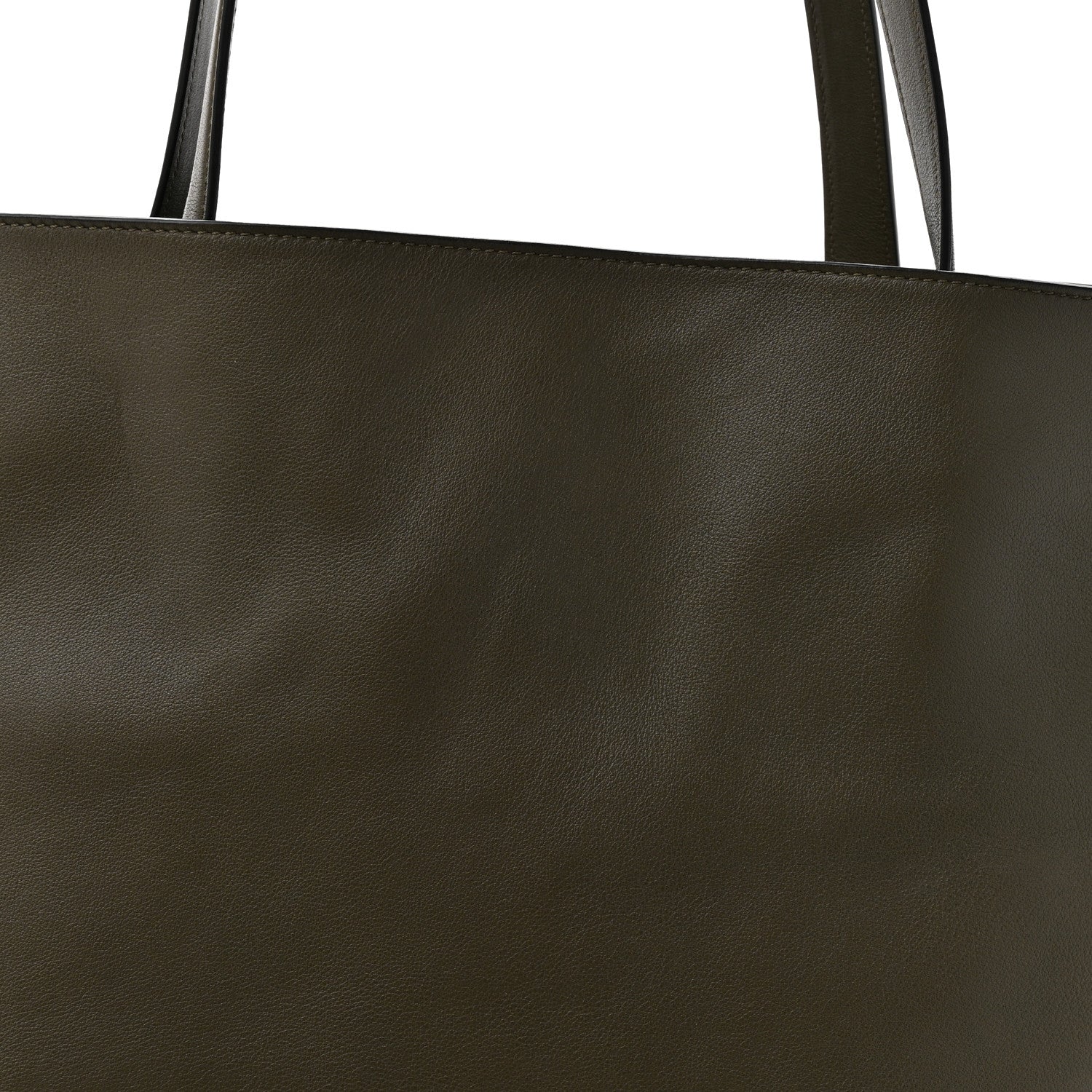 Calfskin Flamenco Knot XL Shoulder Bag Khaki Green - Image 8