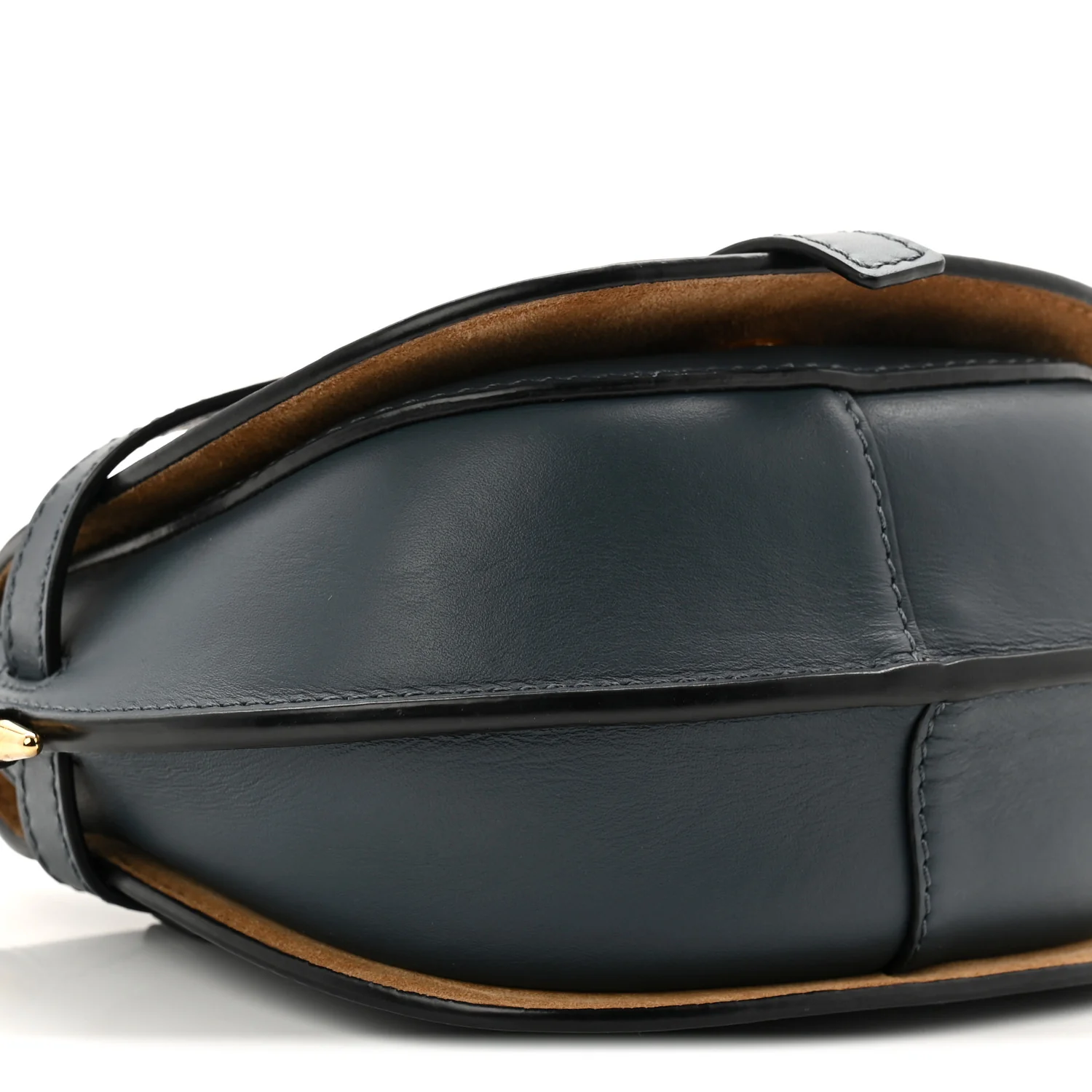 Calfskin Jacquard Mini Gate Crossbody Bag Onyx Blue - Image 9
