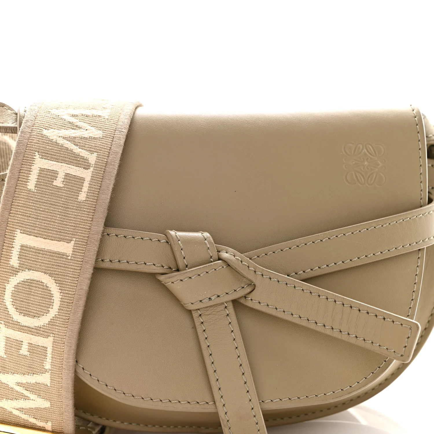 Calfskin Jacquard Mini Gate Dual Bag Butter - Image 8