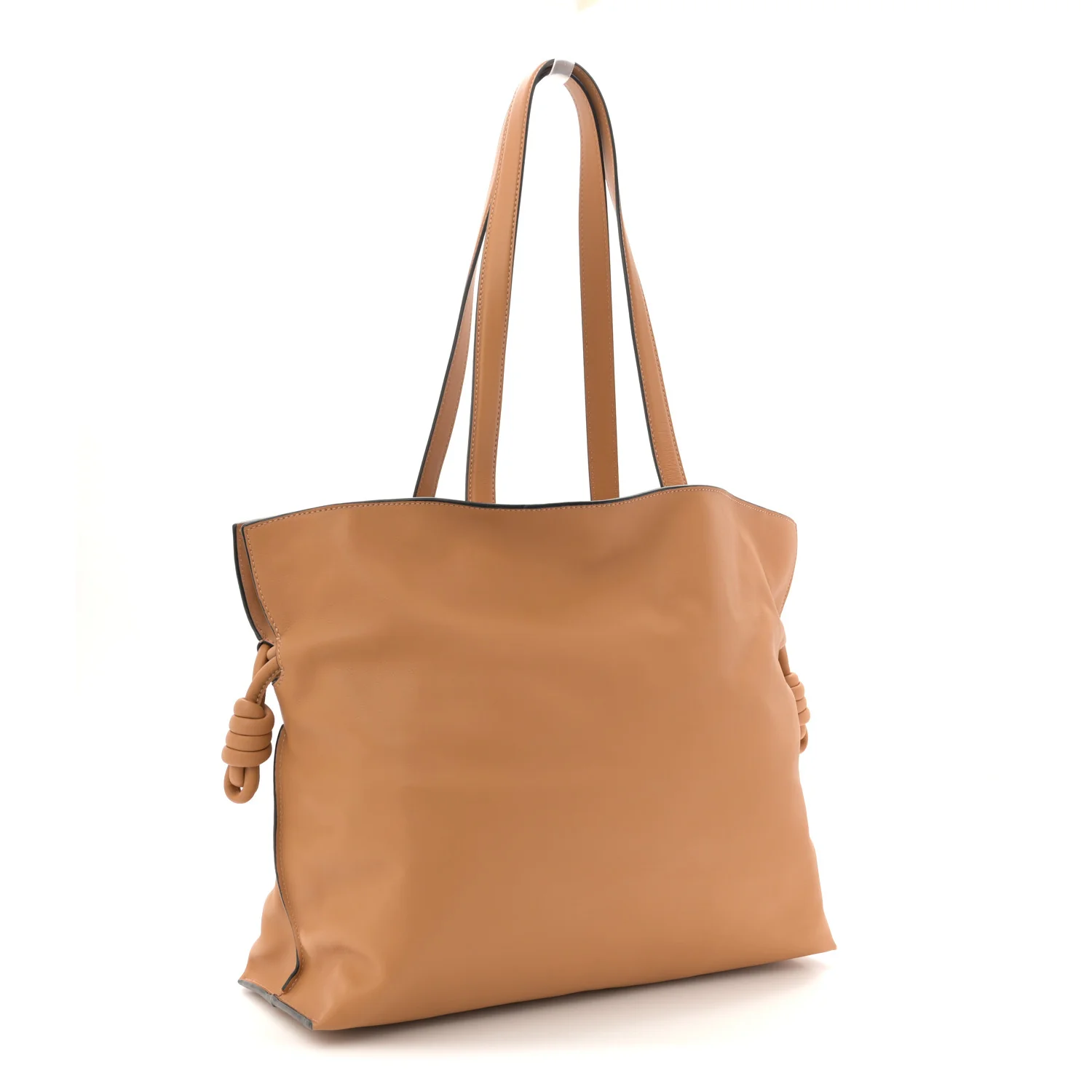 Calfskin Large Flamenco Knot Bag Warm Desert - Image 3