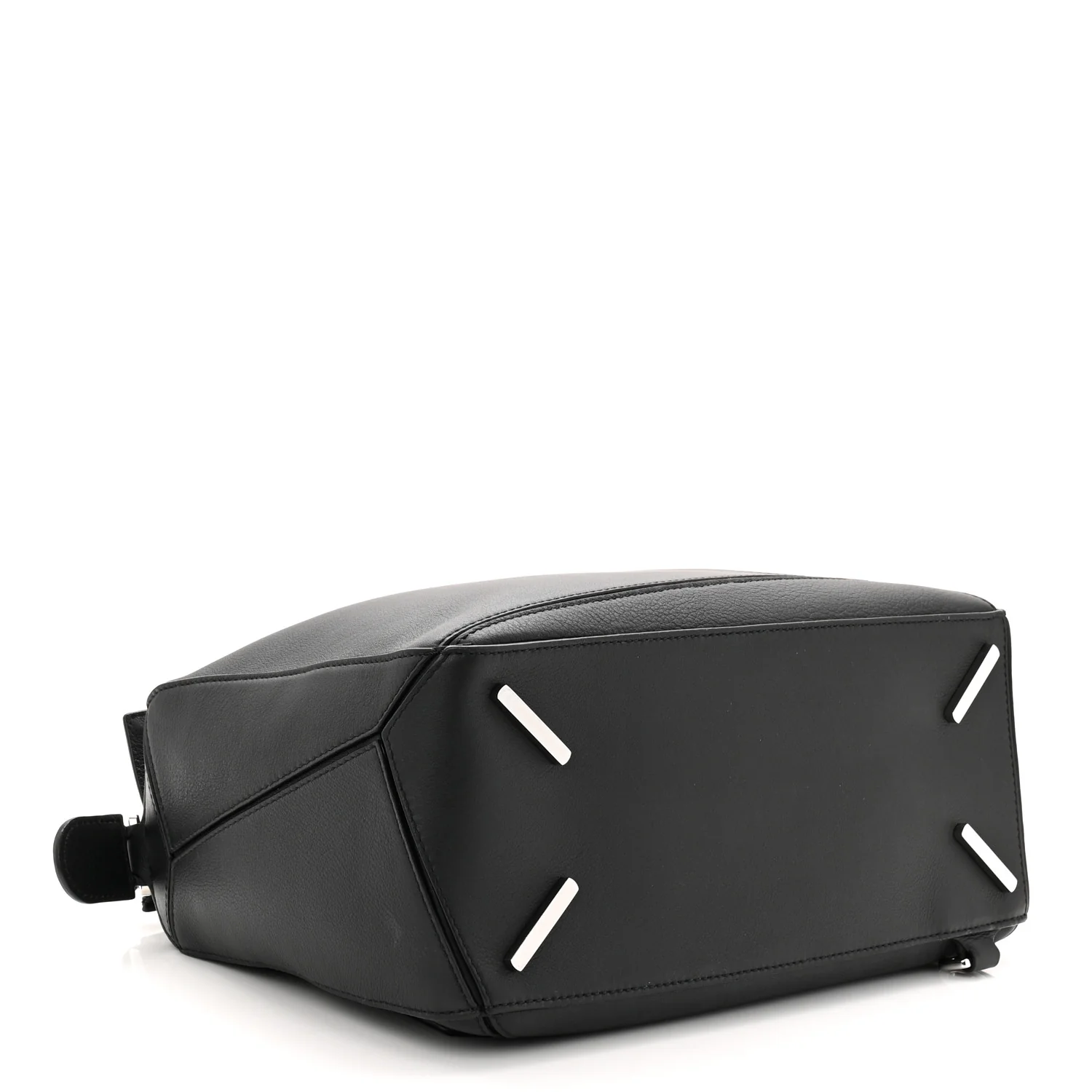 Calfskin Medium Puzzle Bag Black - Image 4