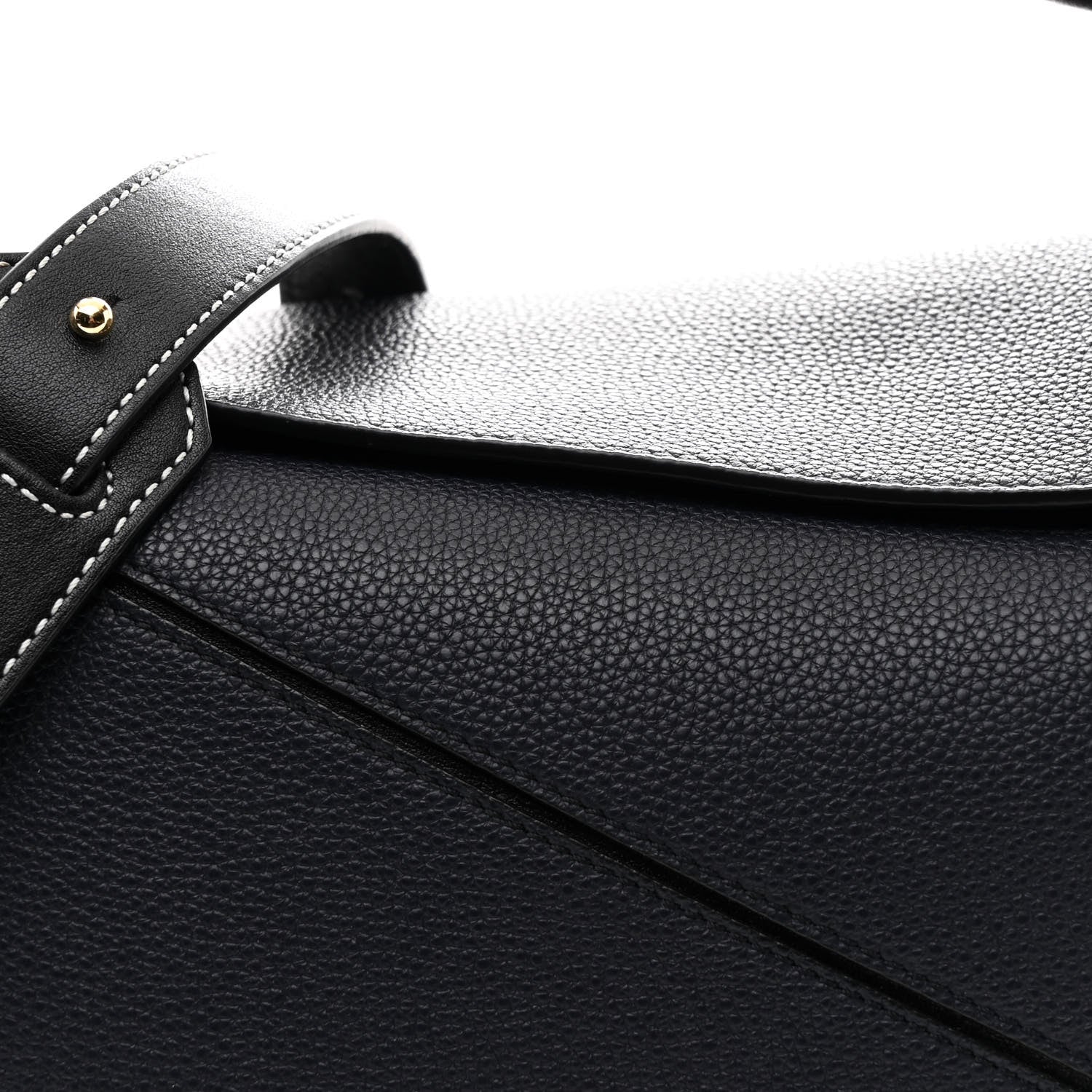 Calfskin Medium Puzzle Bag Midnight Blue Black - Image 7