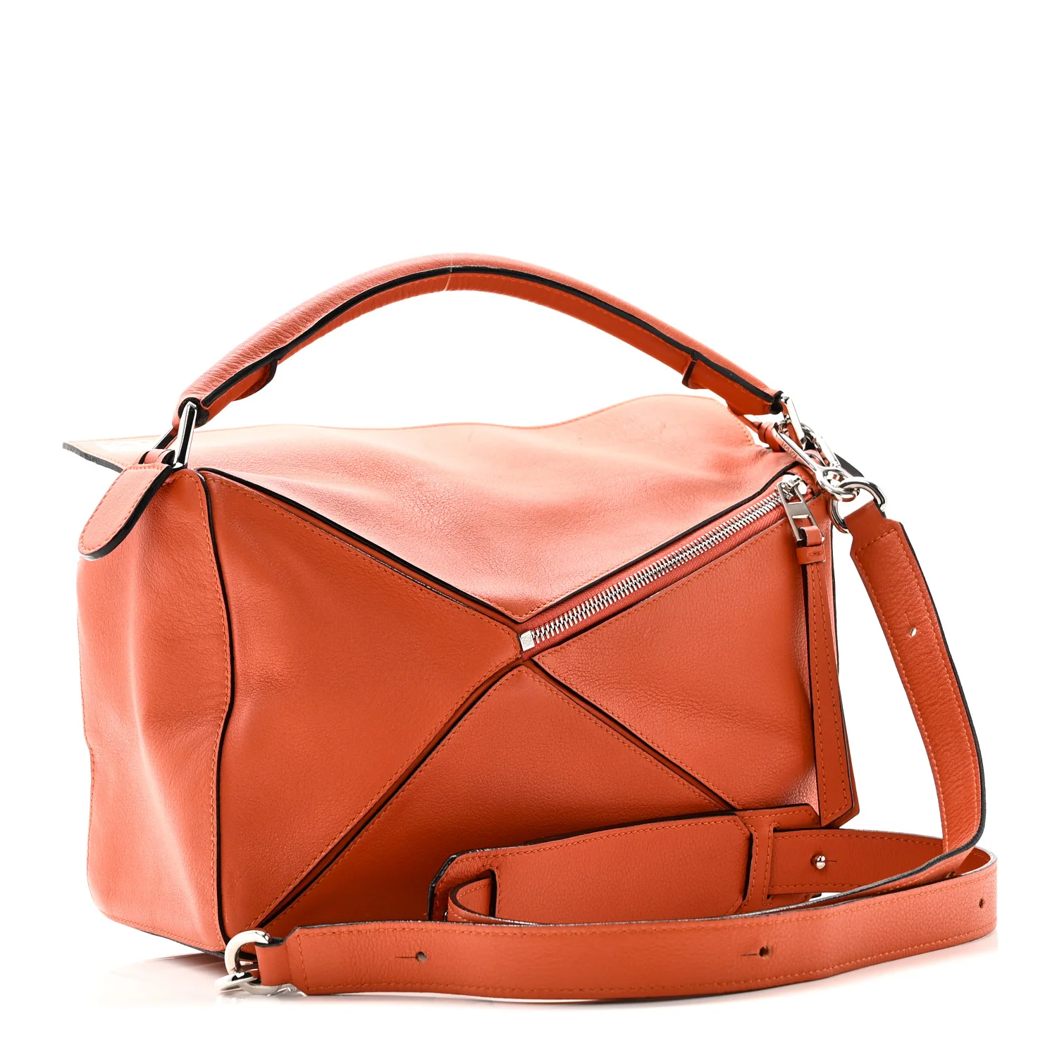Calfskin Medium Puzzle Bag Orange - Image 3