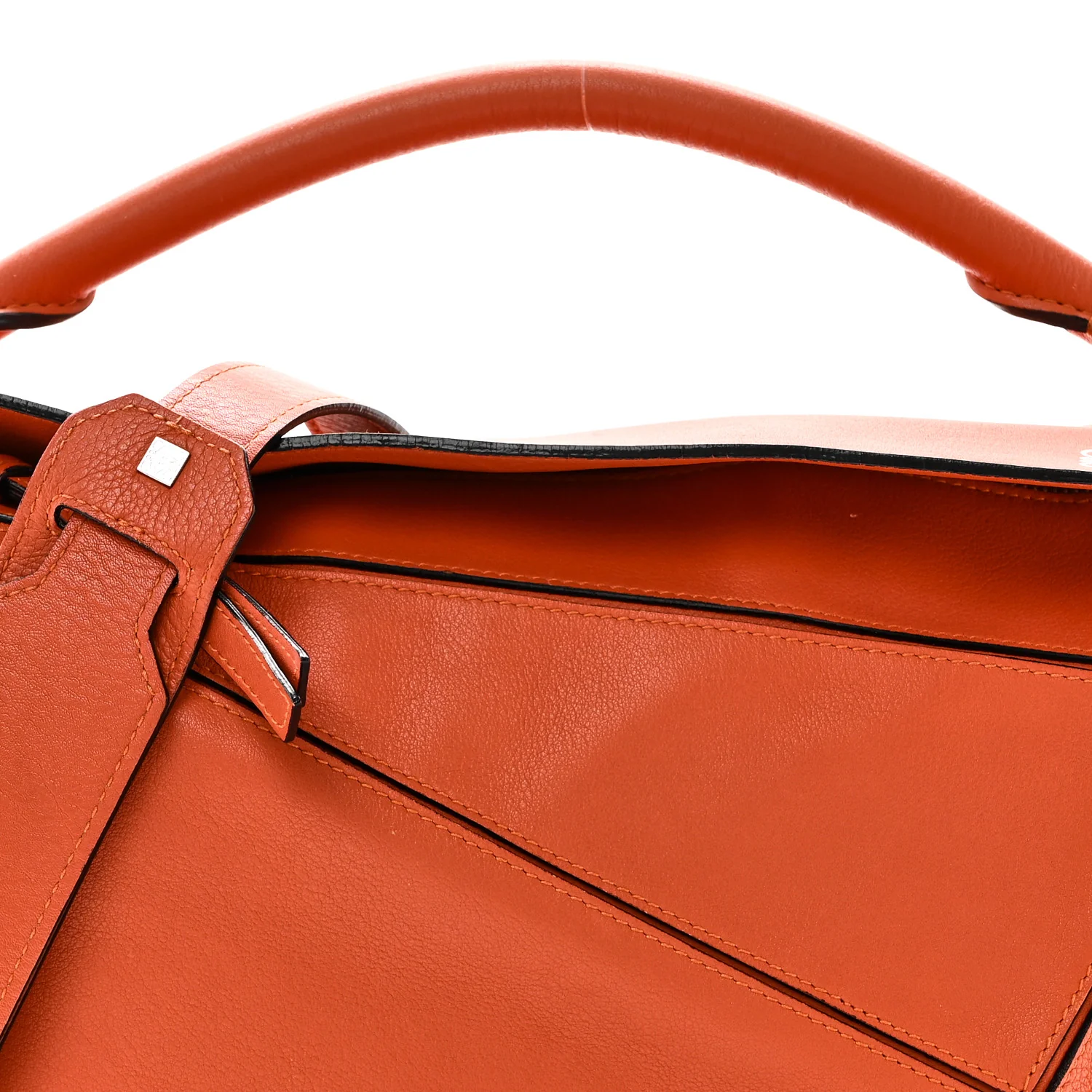 Calfskin Medium Puzzle Bag Orange - Image 7
