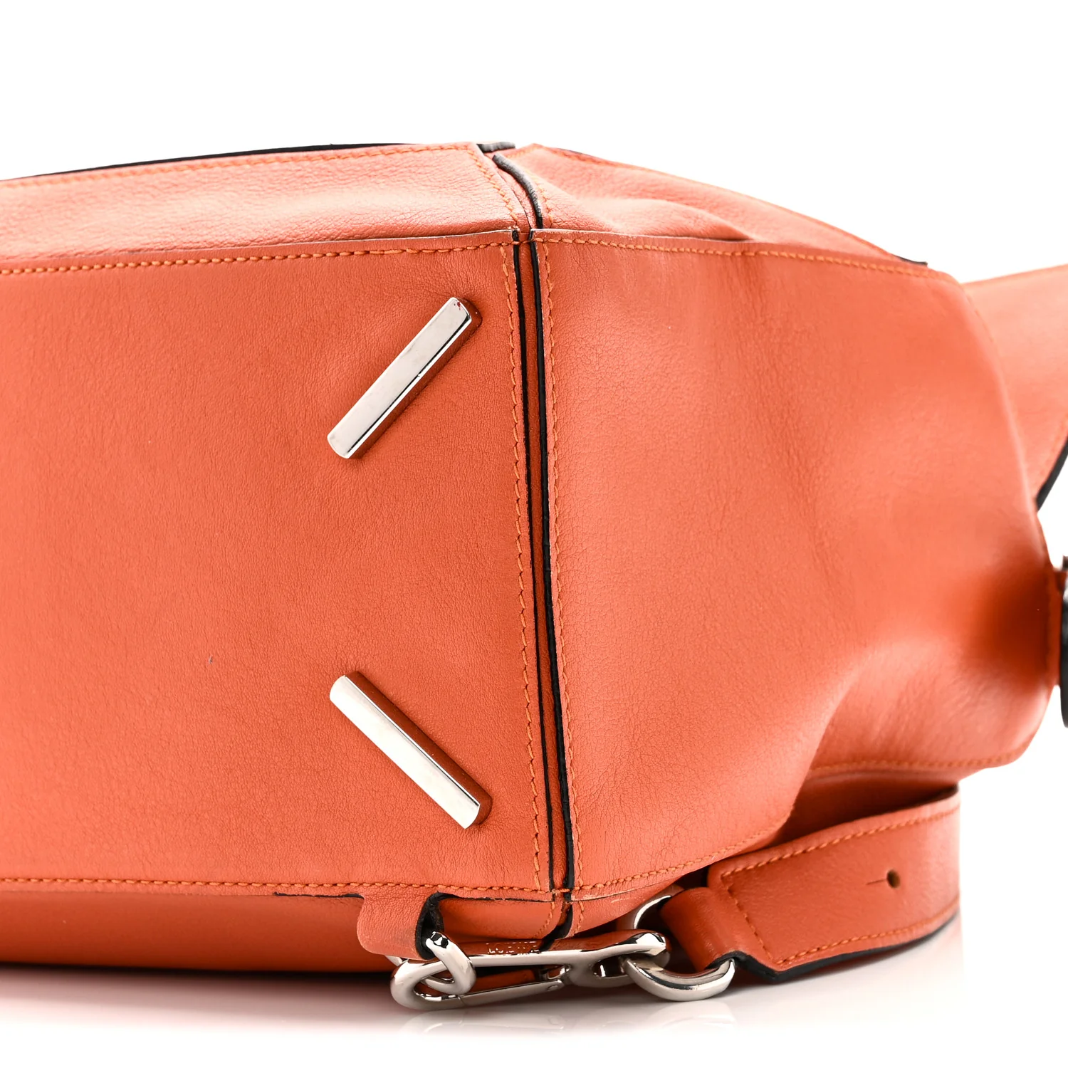 Calfskin Medium Puzzle Bag Orange - Image 9