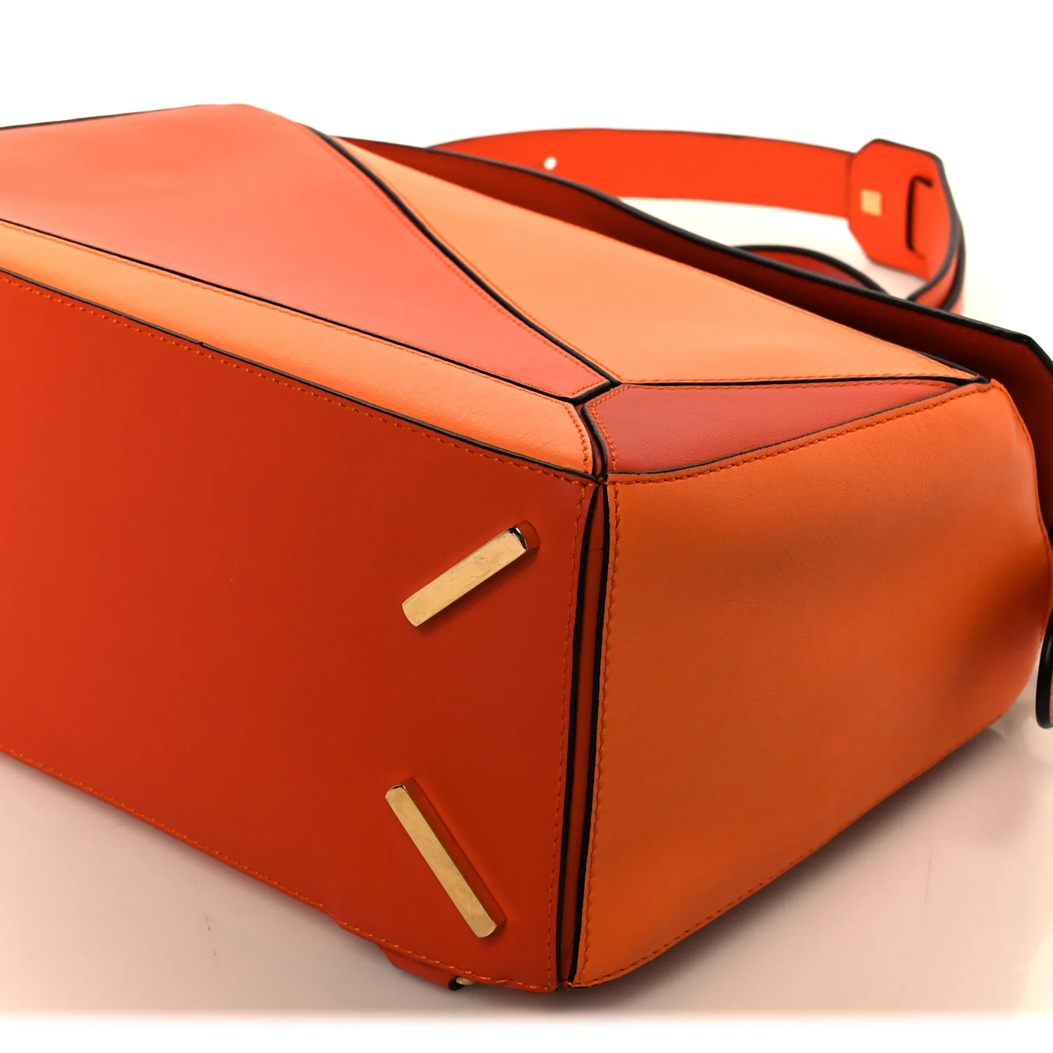Calfskin Medium Puzzle Bag Orange Multi - Image 10