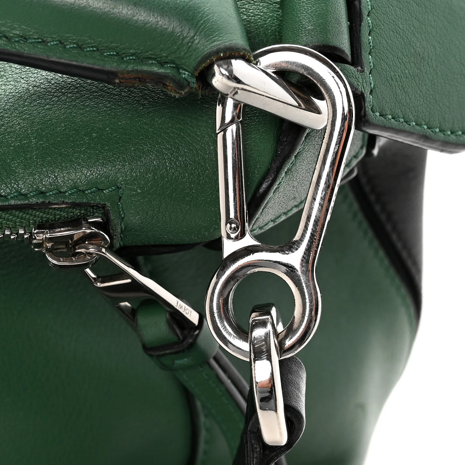 Calfskin Medium Puzzle Bag Sea Water Green White Black - Image 14