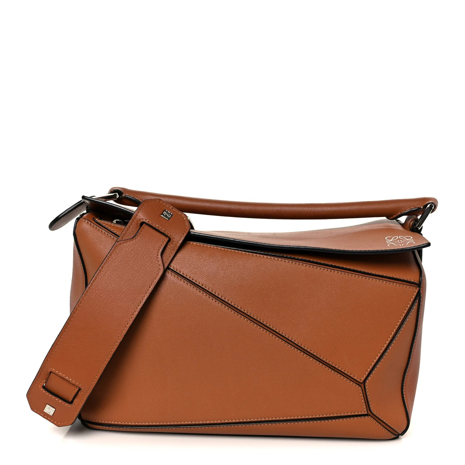 Calfskin Medium Puzzle Bag Tan