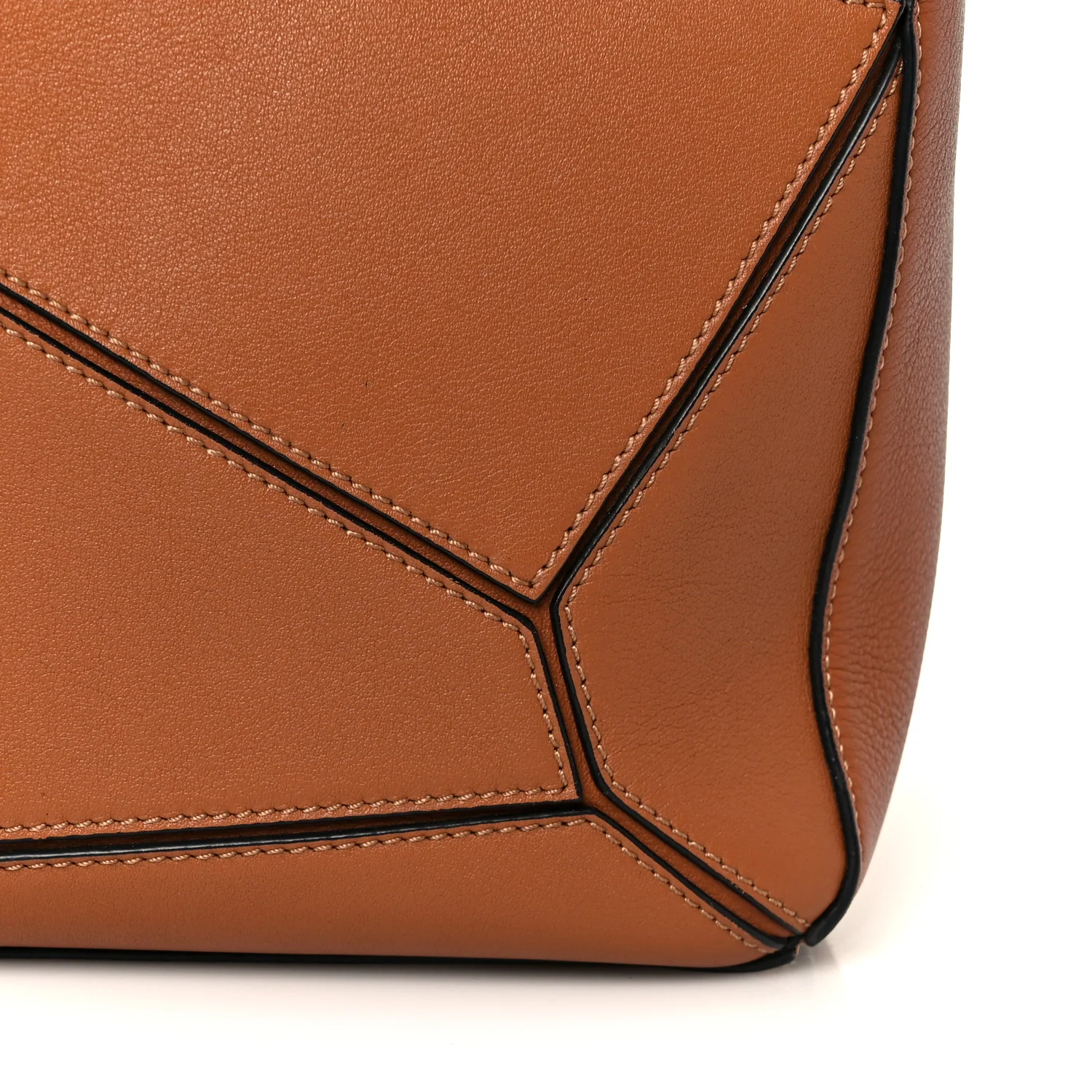 Calfskin Medium Puzzle Bag Tan - Image 9