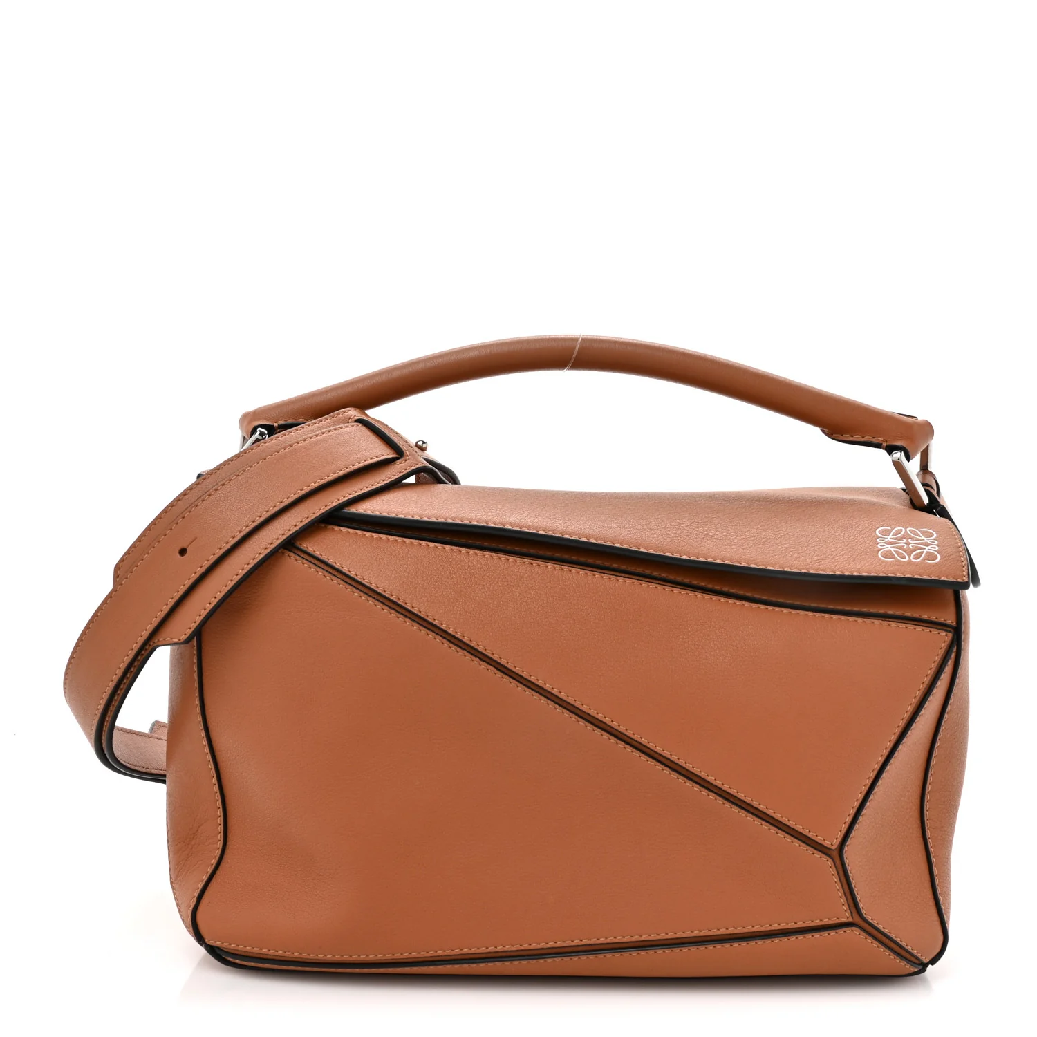 Calfskin Medium Puzzle Bag Tan - Image 2