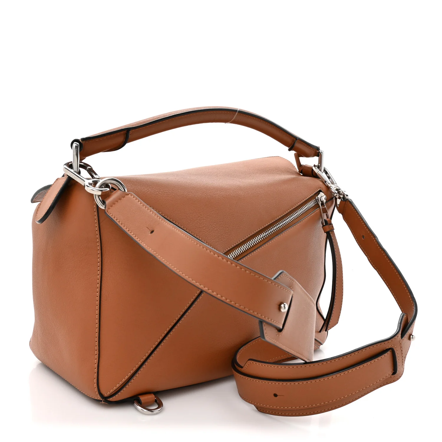 Calfskin Medium Puzzle Bag Tan - Image 5