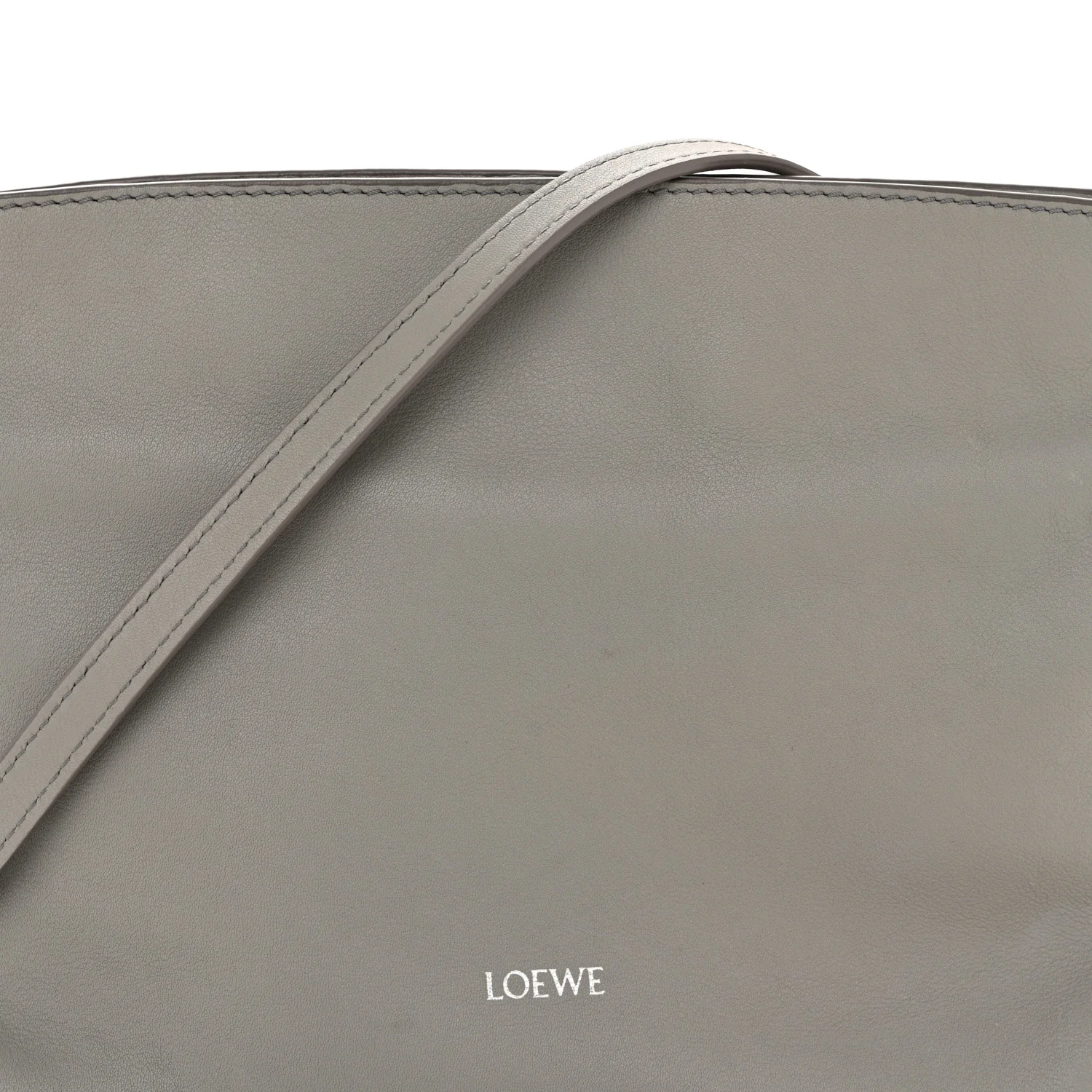 Calfskin Mini Flamenco Knot Clutch Pearl Grey - Image 8