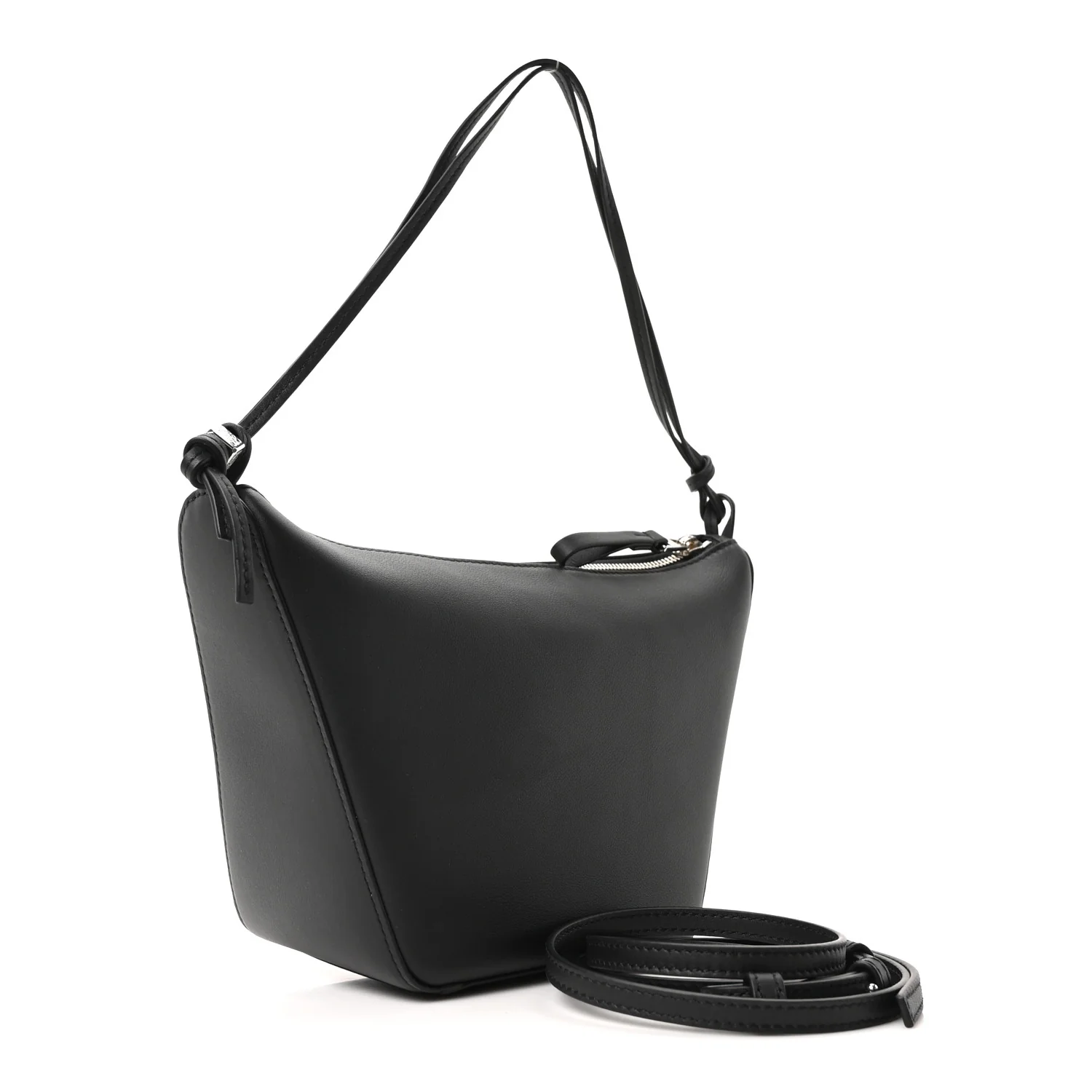 Calfskin Mini Hammock Hobo Black - Image 3