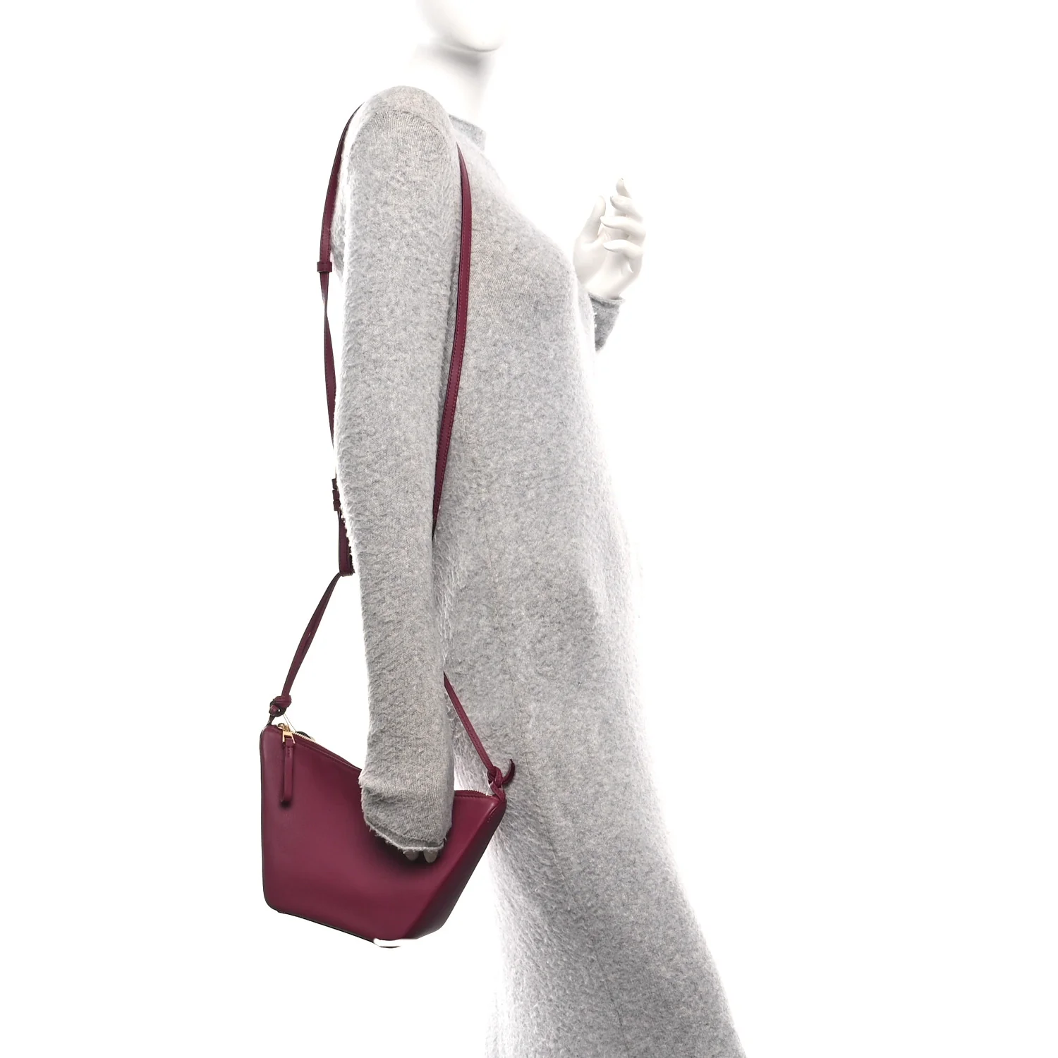 Calfskin Mini Hammock Hobo Raspberry - Image 2