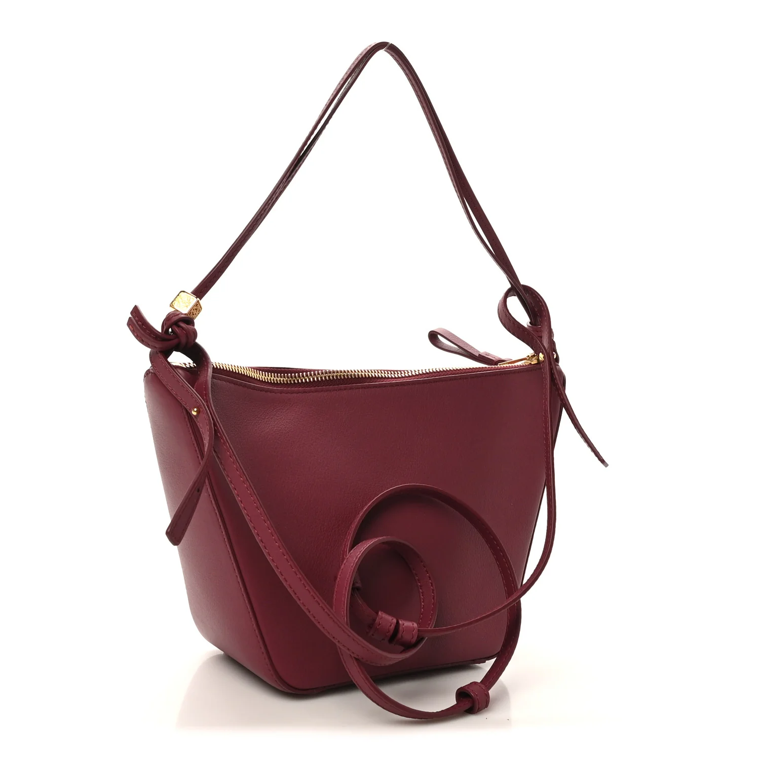 Calfskin Mini Hammock Hobo Raspberry - Image 3