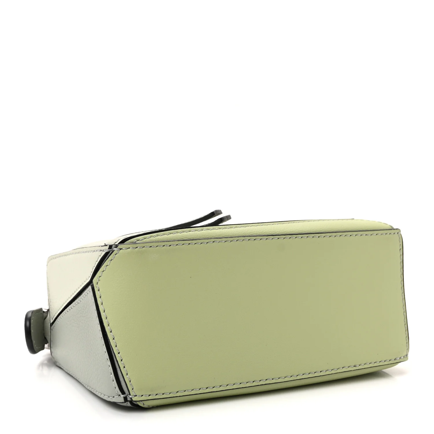Calfskin Mini Puzzle Bag Ash Grey Light Celadon - Image 4