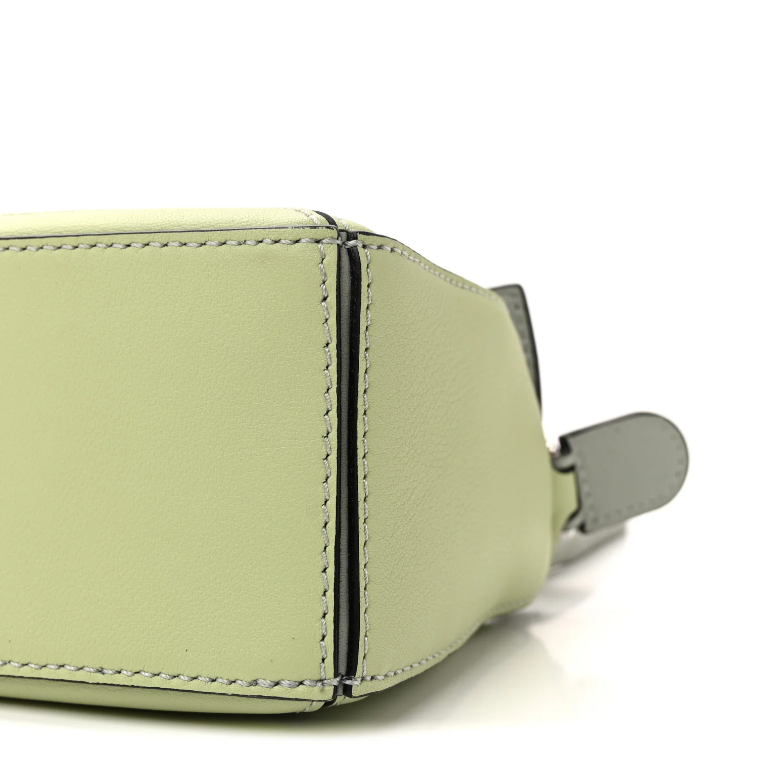 Calfskin Mini Puzzle Bag Ash Grey Light Celadon - Image 9