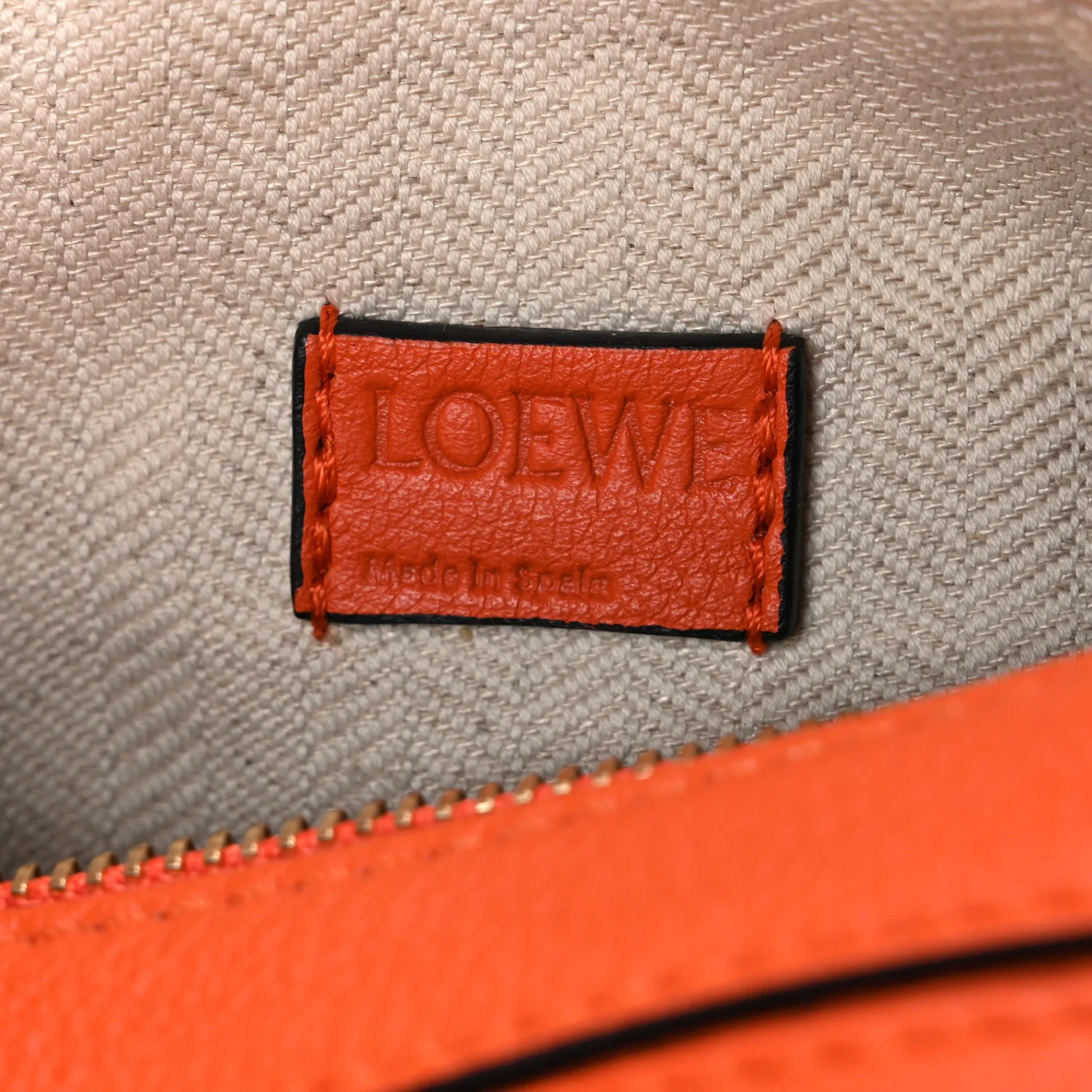 Calfskin Mini Puzzle Bag Orange - Image 6