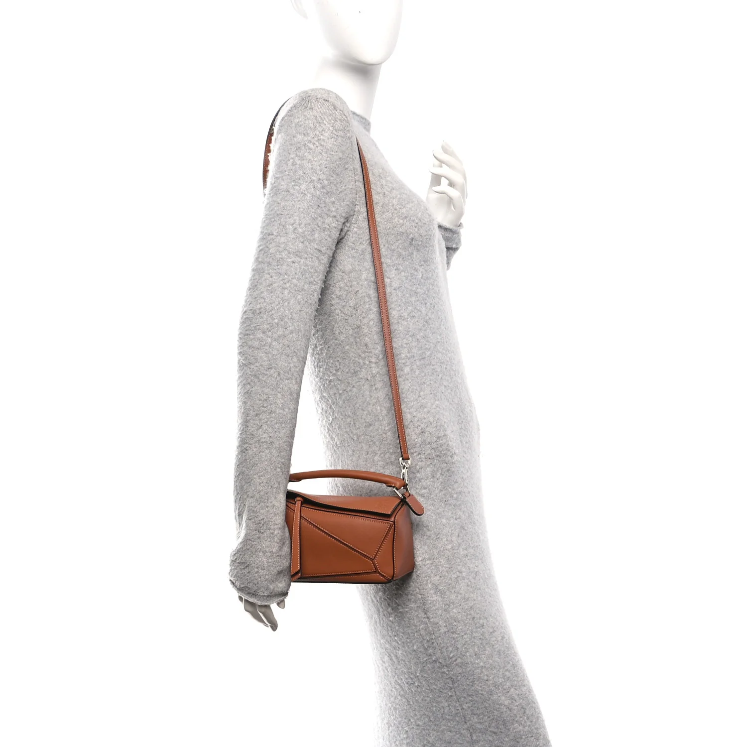Calfskin Mini Puzzle Bag Tan - Image 2