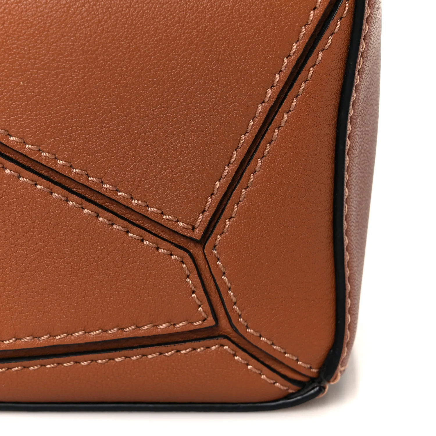 Calfskin Mini Puzzle Bag Tan - Image 9