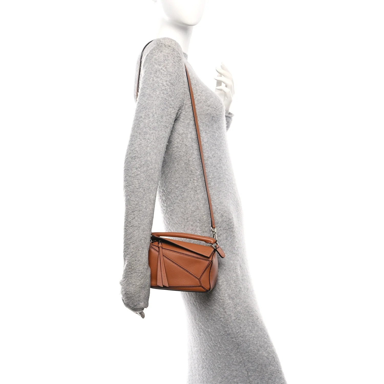 Calfskin Mini Puzzle Bag Tan - Image 2