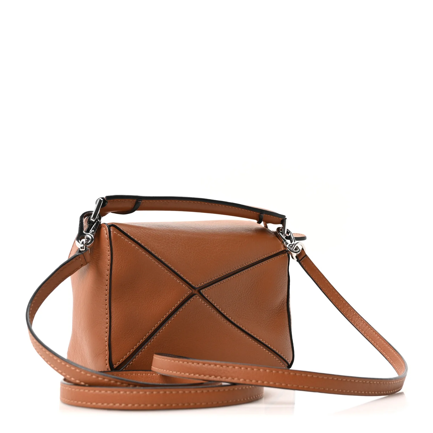 Calfskin Mini Puzzle Bag Tan - Image 3