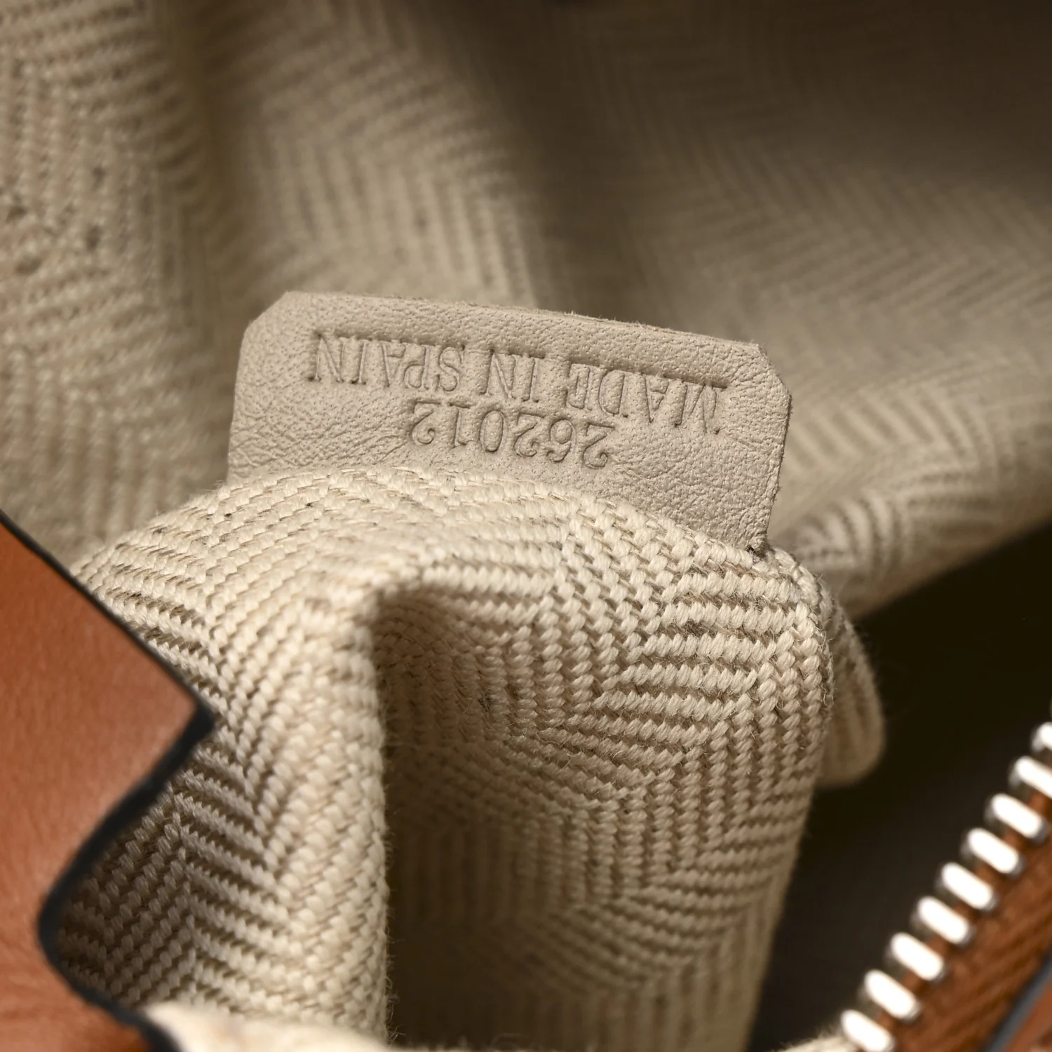 Calfskin Mini Puzzle Bag Tan Black - Image 7