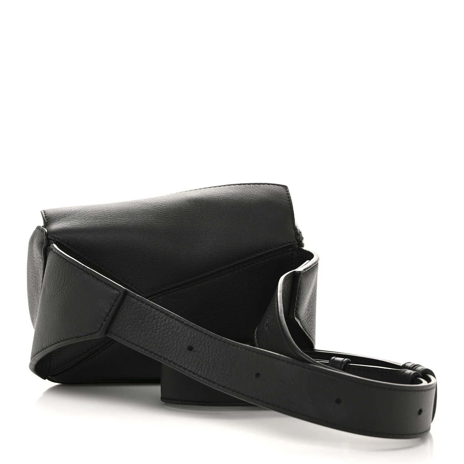 Calfskin Mini Puzzle Bumbag Black - Image 3