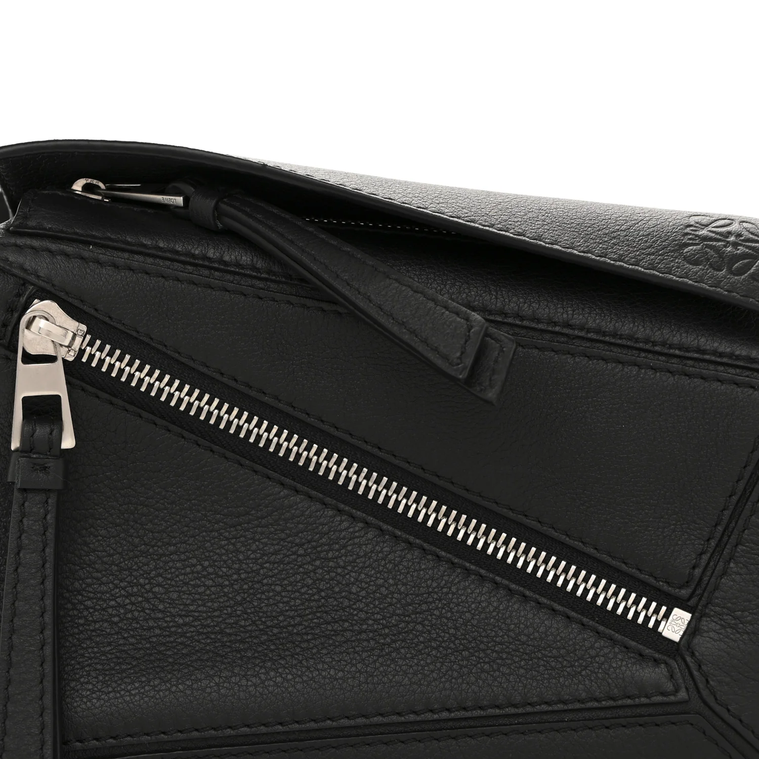 Calfskin Mini Puzzle Bumbag Black - Image 8