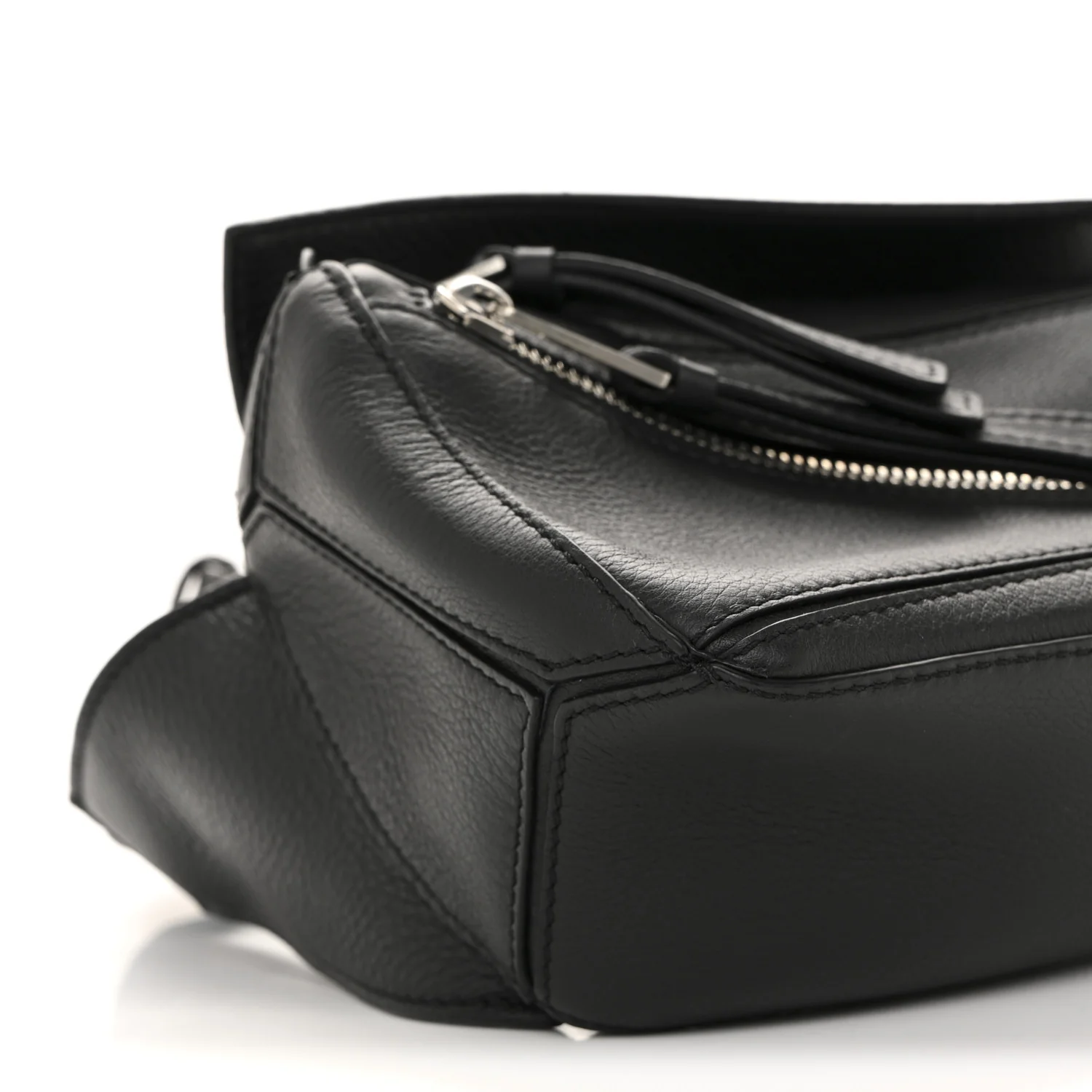 Calfskin Mini Puzzle Bumbag Black - Image 9
