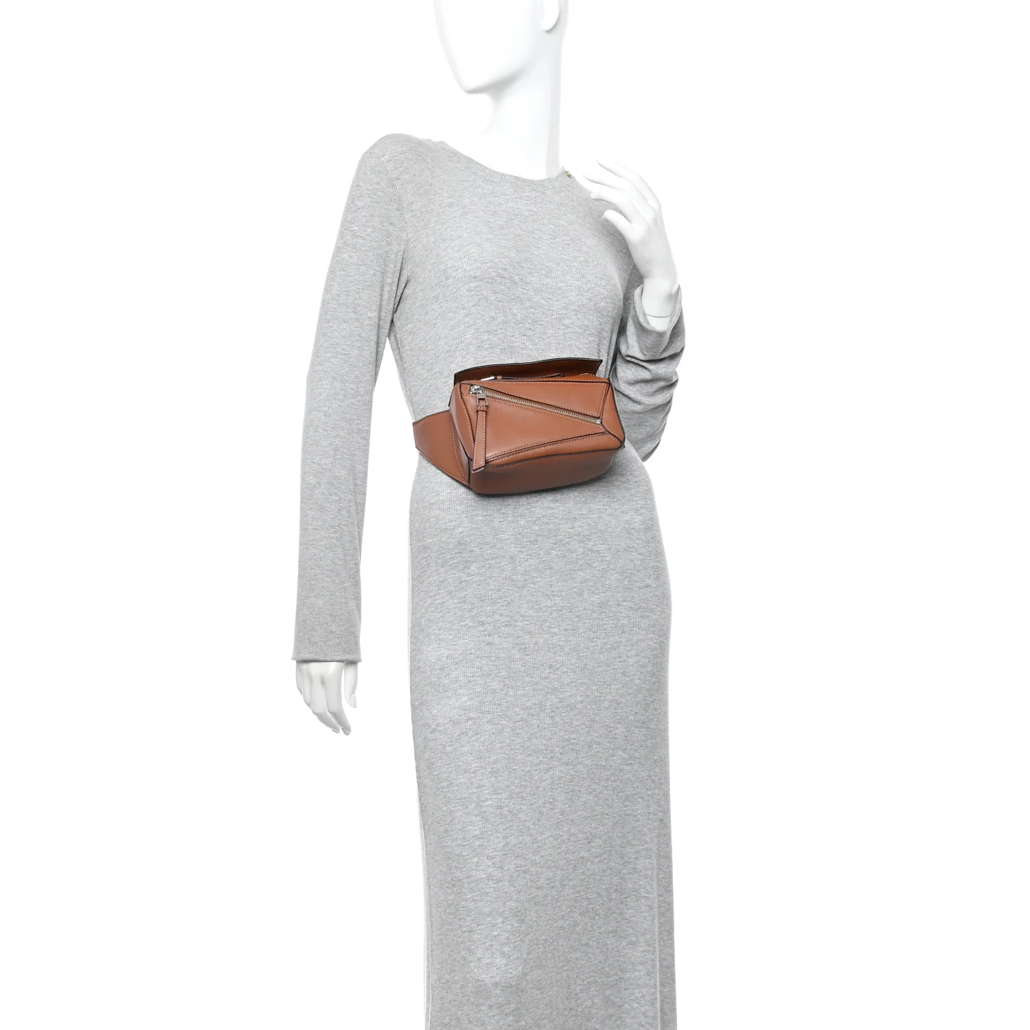 Calfskin Mini Puzzle Bumbag Tan - Image 2