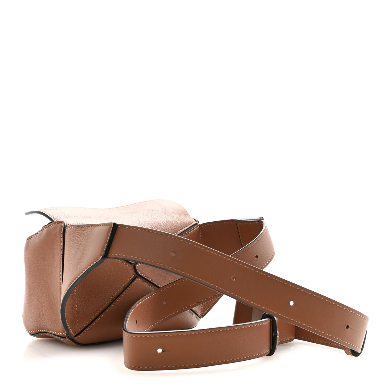 Calfskin Mini Puzzle Bumbag Tan - Image 3