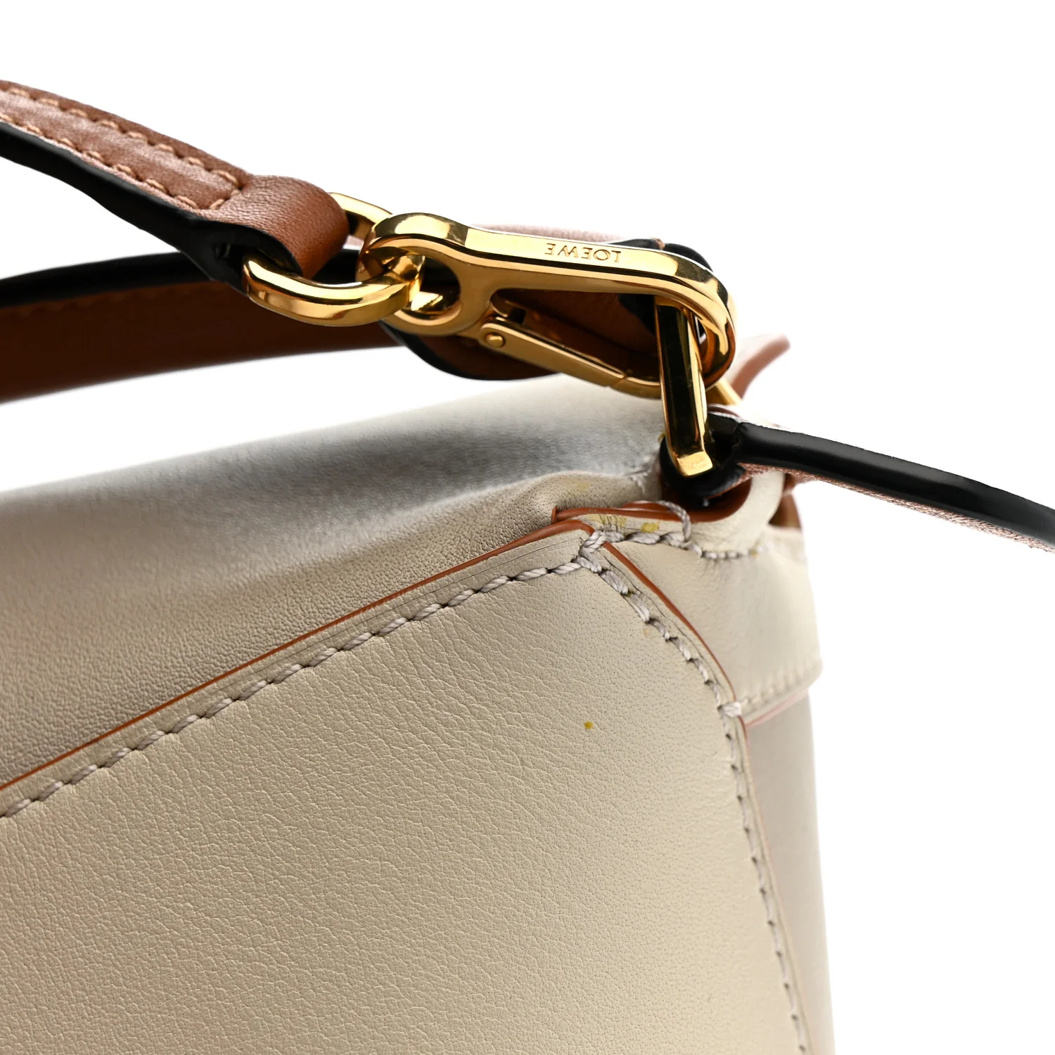 Calfskin Mini Puzzle Edge Bag Ghost Soft White - Image 13