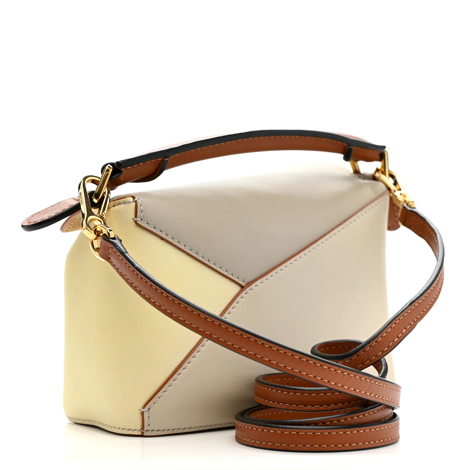 Calfskin Mini Puzzle Edge Bag Ghost Soft White - Image 3