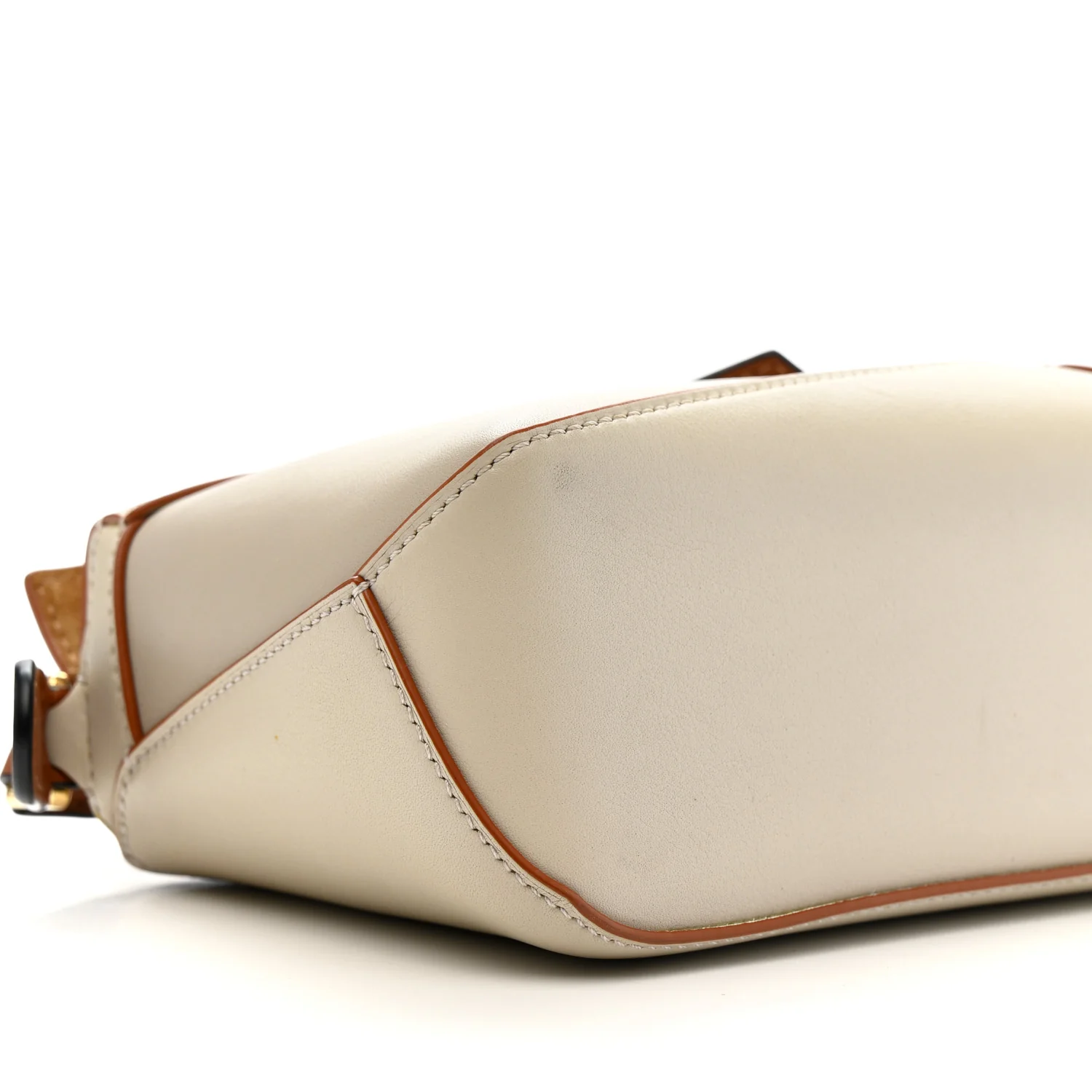 Calfskin Mini Puzzle Edge Bag Ghost Soft White - Image 9