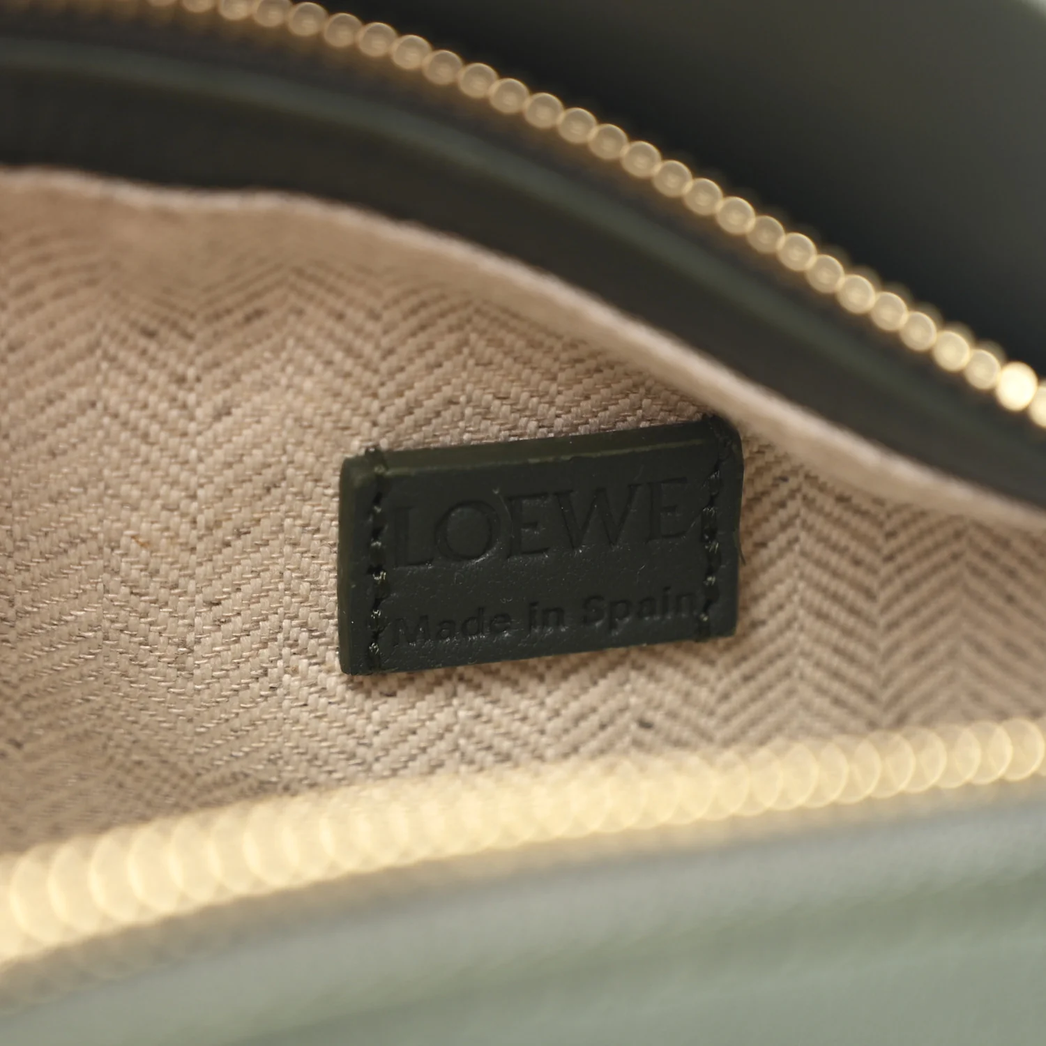 Calfskin Mini Puzzle Edge Bag Vintage Khaki - Image 6