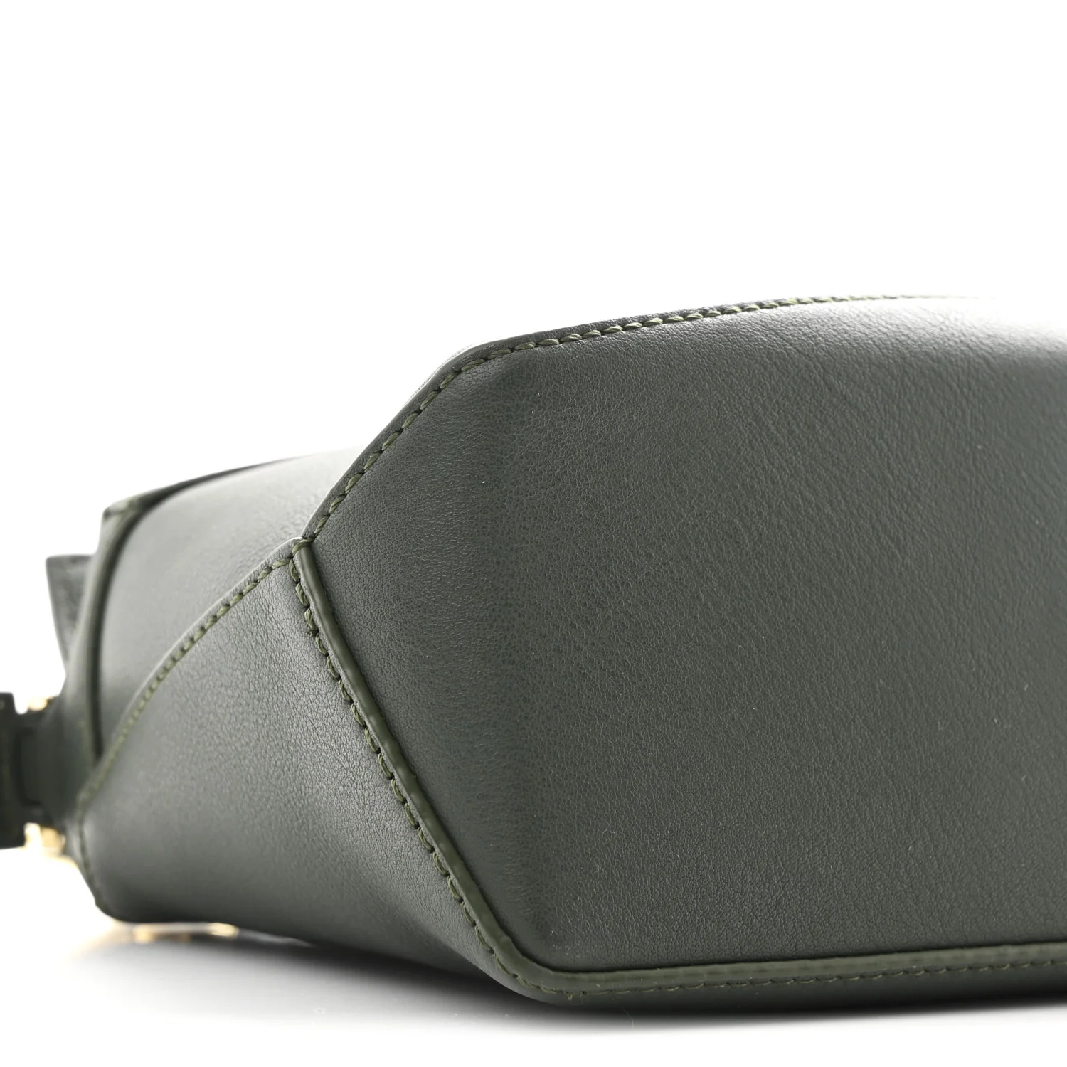 Calfskin Mini Puzzle Edge Bag Vintage Khaki - Image 9