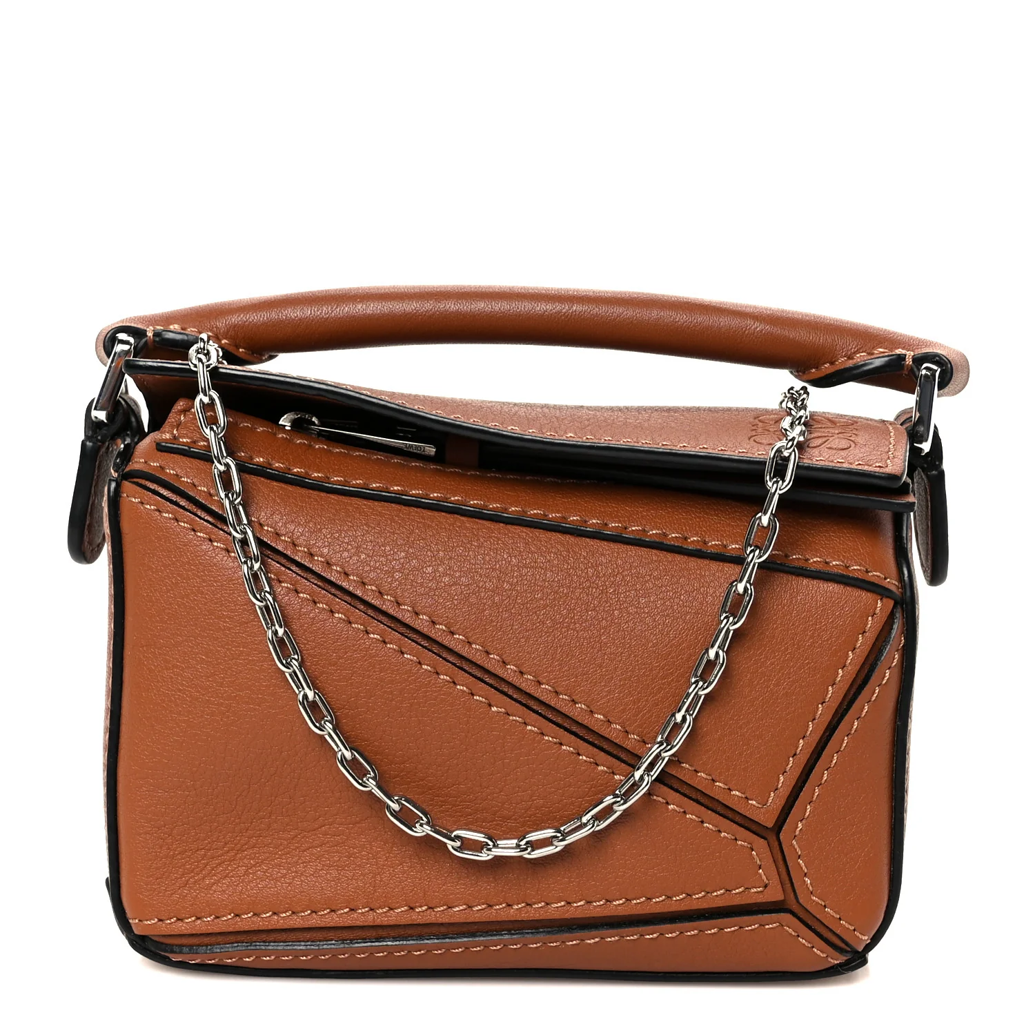 Calfskin Nano Puzzle Bag Tan