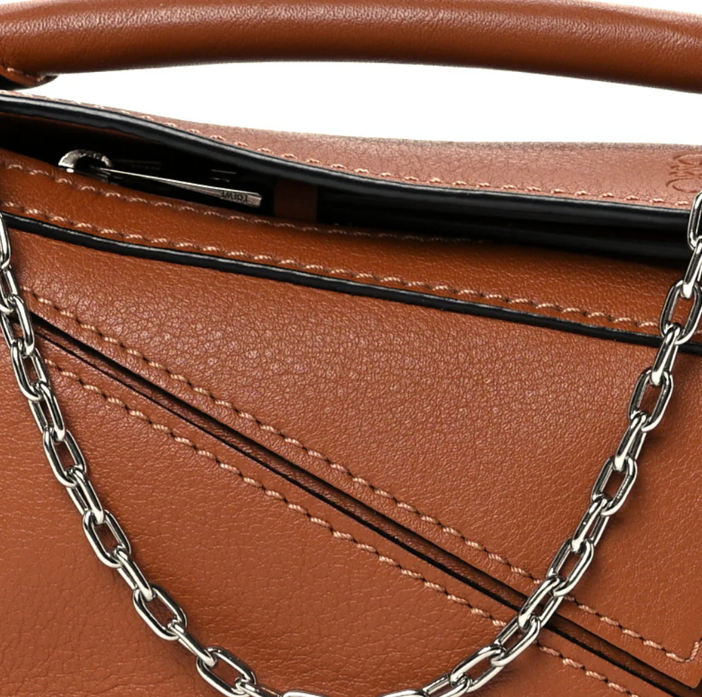 Calfskin Nano Puzzle Bag Tan - Image 8