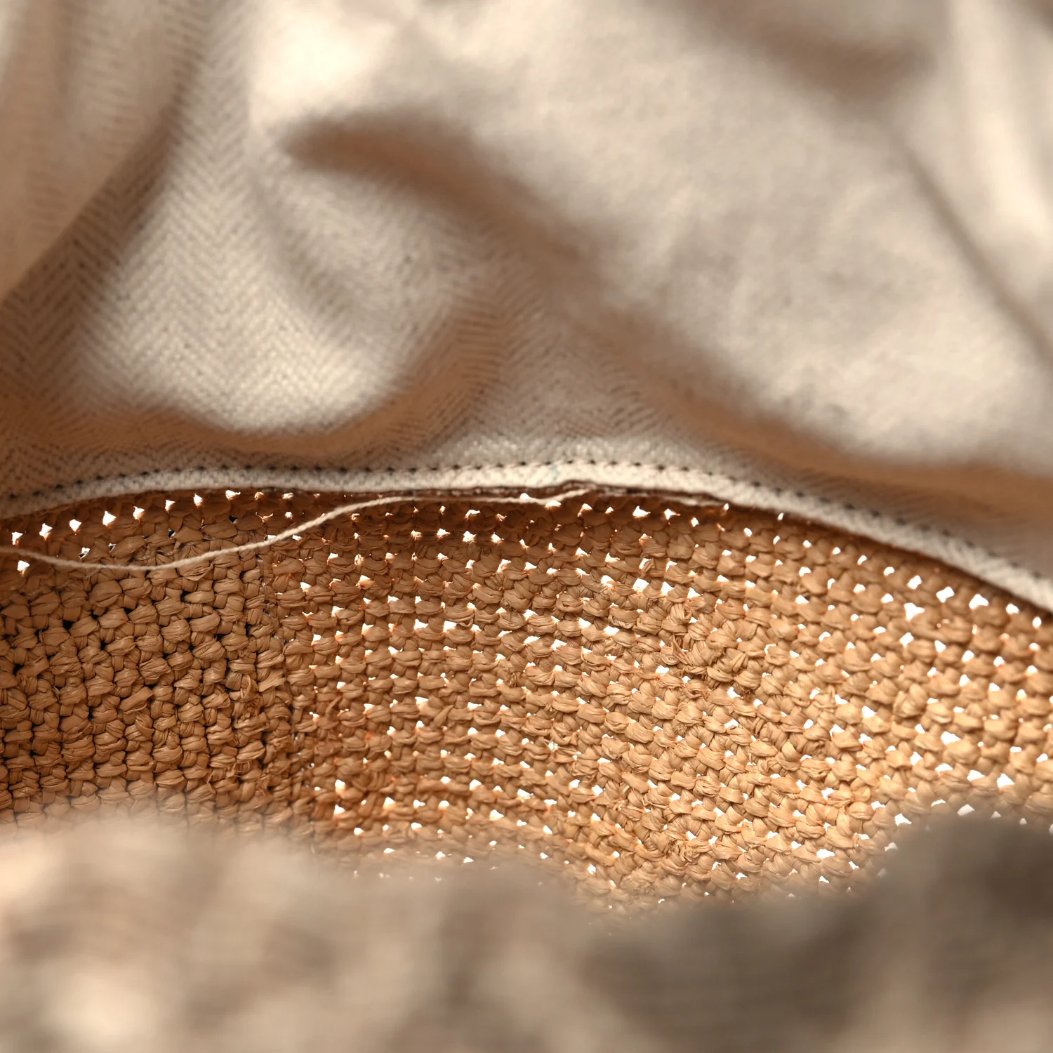 Calfskin Raffia Anagram Paulas Ibiza Pochette Bag Natural Tan - Image 11