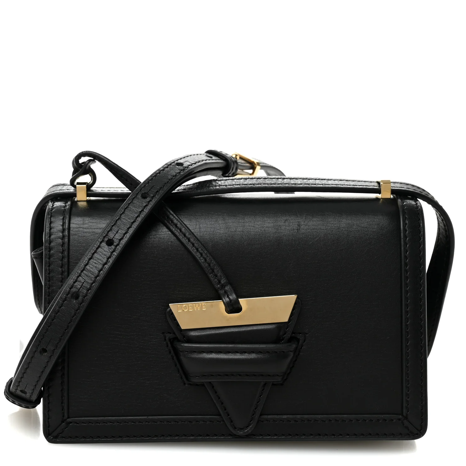 Calfskin Small Barcelona Shoulder Bag Black